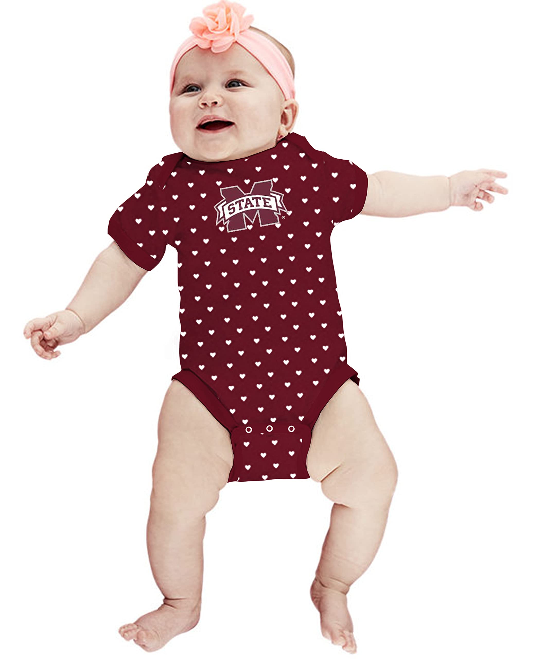 Hearts Baby Onesie Bodysuit - Soft Cotton Creeper for Newborn Girls & Infants | Perfect for Playtime, Photo Shoots & Everyday Wear