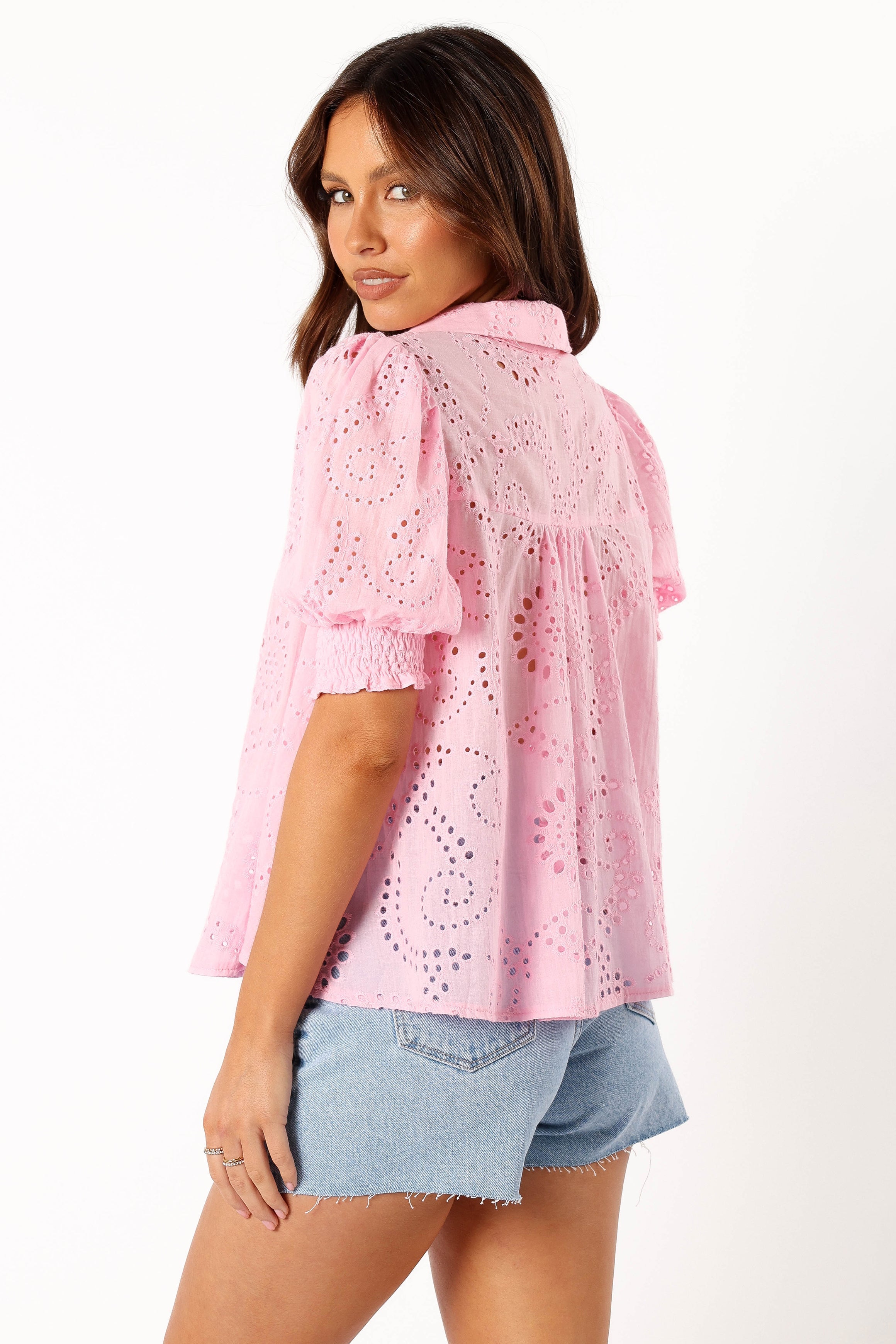 Janelle Women's Casual Pink Top - Flowy Blouse for Summer, Office, and Date Night Outfits