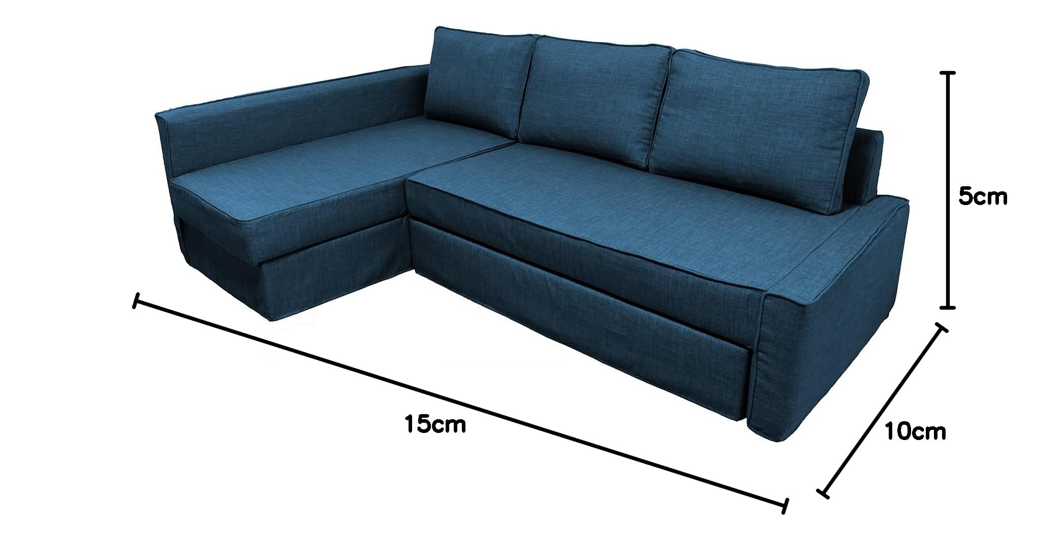 BACoverZone Sofa Cover for IKEA Friheten Sofa Bed with Left Chaise - L-Shaped Sectional Couch Cover, 3-Cushion Sofa Protector, Left-T-29 Slipcover - Perfect for Living Room, Home Theater & Guest Room Protection