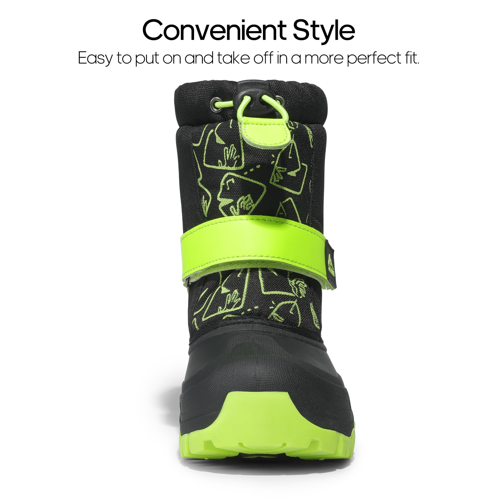 NORTIV 8 Kids Waterproof Snow Boots for Boys & Girls - Winter Hiking Shoes for Cold Weather - Outdoor Play, Snow Days & School Activities (Toddler & Youth Sizes)