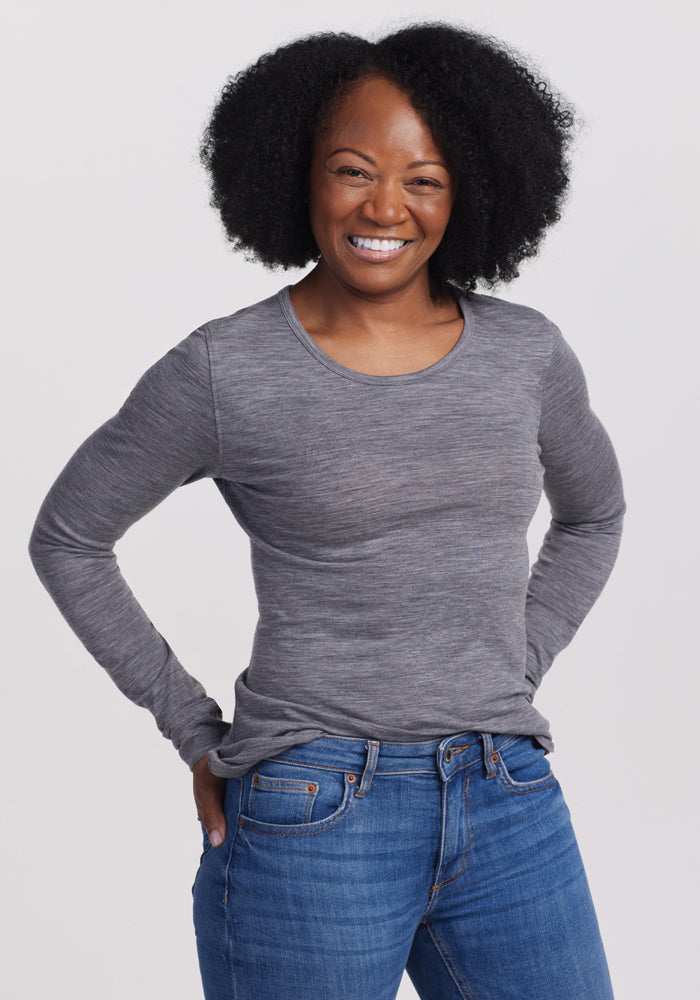 Remi Long Sleeve T-Shirt for Women - Soft Cotton Casual Shirt with Comfort Fit | Perfect for Layering, Office Wear & Everyday Outfits