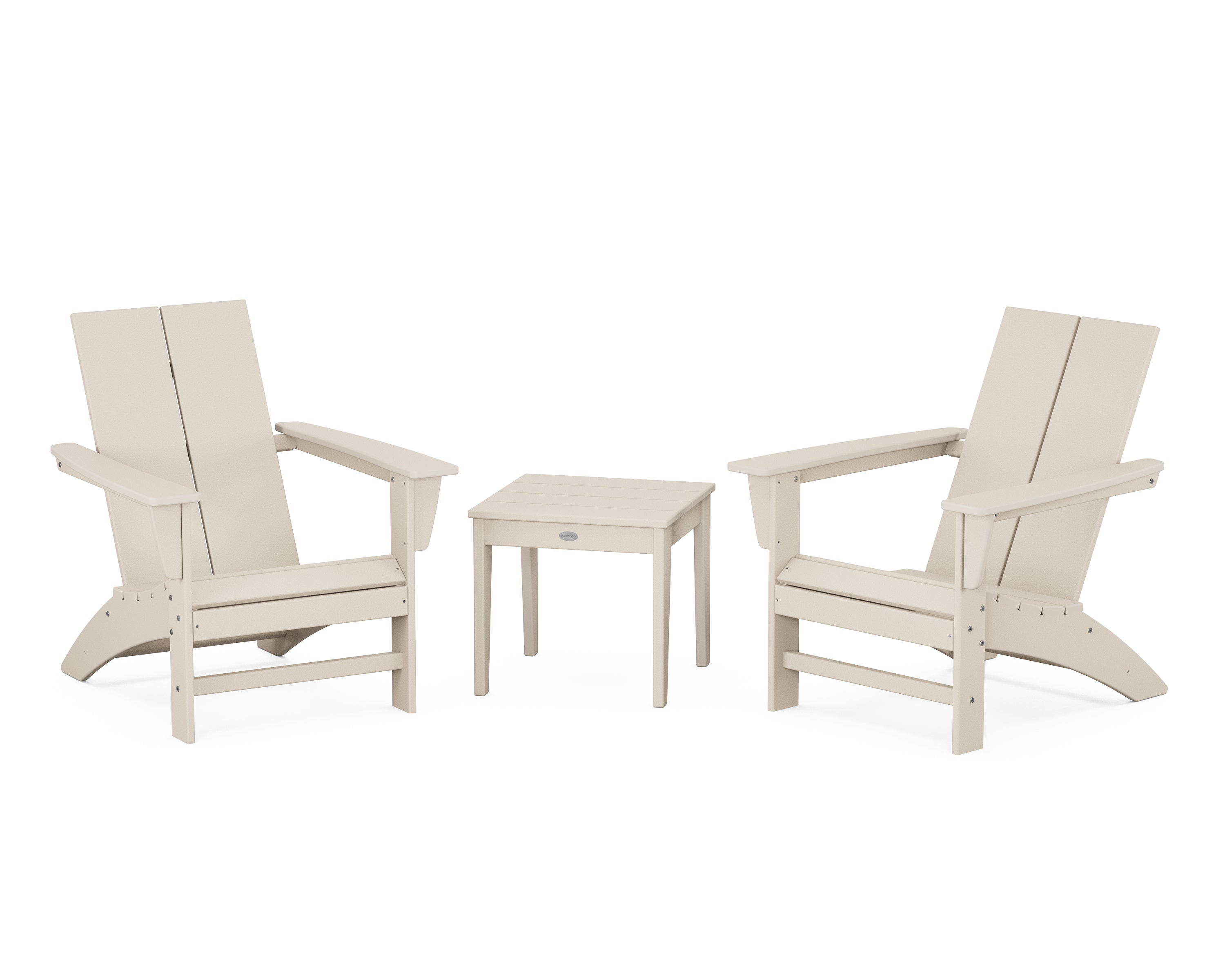 POLYWOOD Country Living Cottage Modern Adirondack Chair 3-Piece Outdoor Patio Set - Perfect for Backyard, Garden & Poolside Relaxation