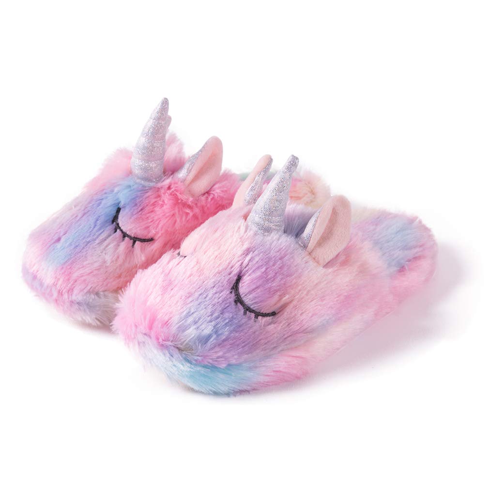 **Unicorn Slippers for Kids - Soft Plush Fleece Indoor House Shoes with Rainbow Design for Boys & Girls | Warm & Cozy Toddler Slippers for Home, Playtime & Relaxation**