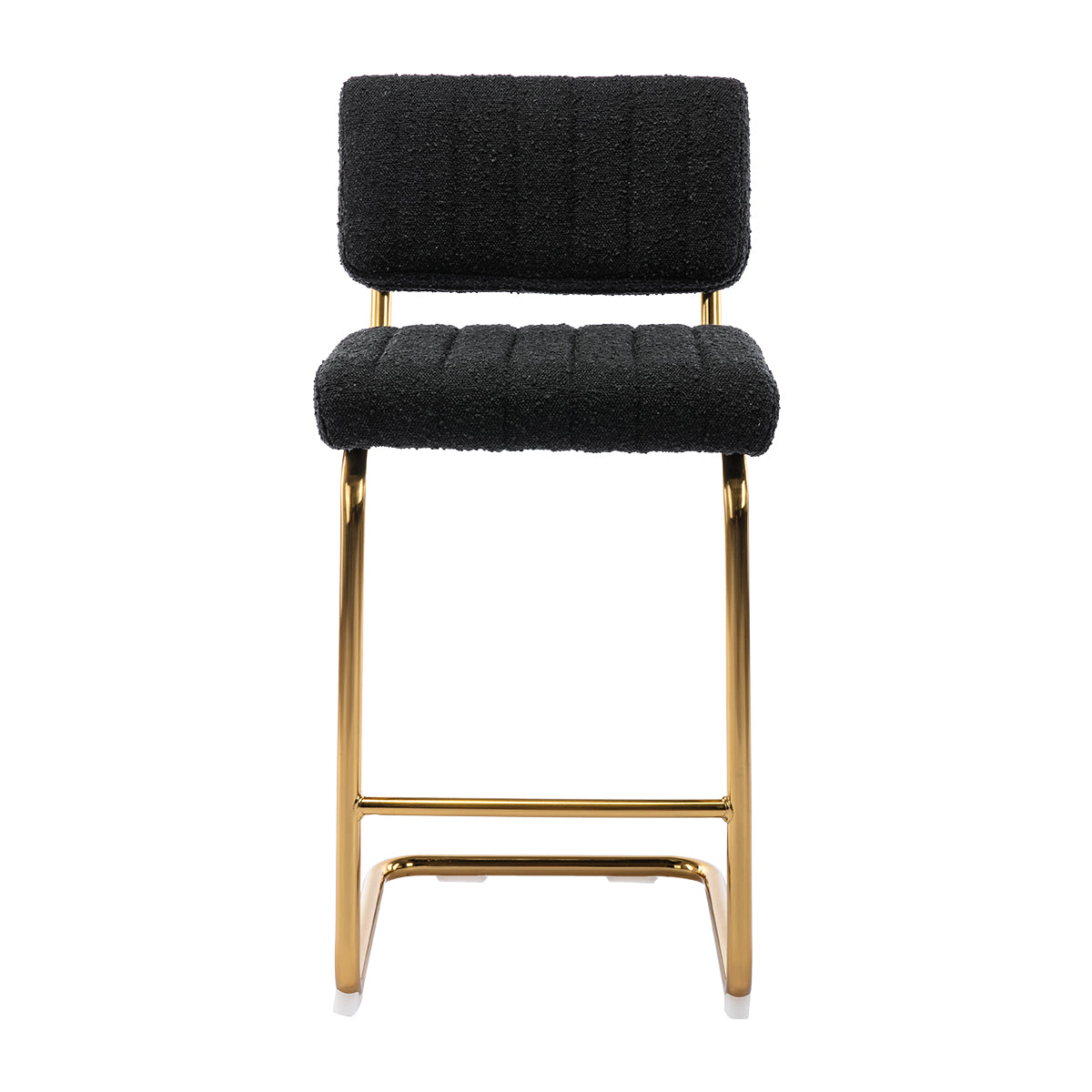 Blake Boucle Bar Stool - Modern Upholstered Counter Height Stool with Swivel Base for Kitchen Island, Breakfast Nook & Home Bar Decor