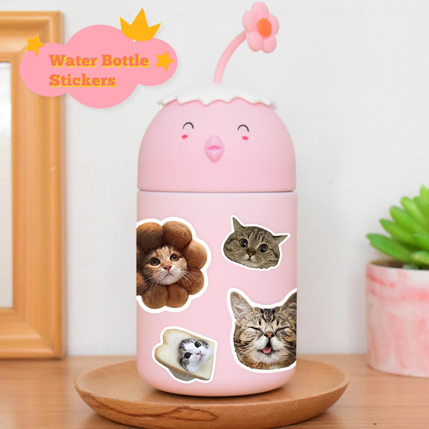 100 Pcs Waterproof Vinyl Cat Stickers for Kids - Cute Decals for Water Bottles, Laptops, Phones & Skateboards - Fun Stickers for Boys, Girls & Teens - Perfect for School, DIY Projects & Gift Giving
