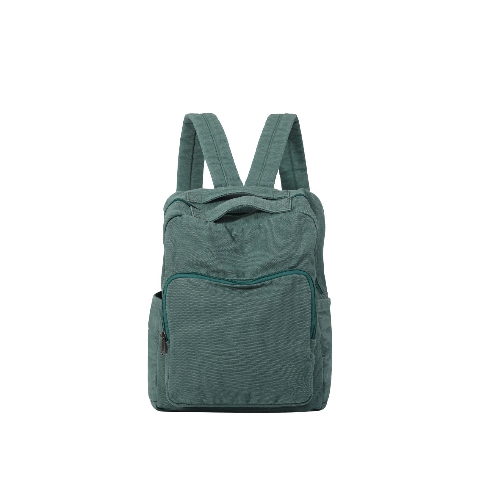 Stylish Vintage Green Canvas Mini Backpack for Women & Teen Girls - Cute Aesthetic Small Purse Bookbag for School, Travel & Everyday Use