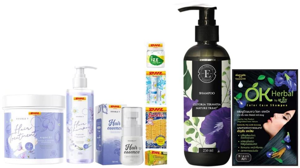 Natural Purple Shampoo for Blonde & Gray Hair - Double T Hair Treatment with Clitoria Ternatea Essence (250ml) | Color-Correcting, Damage Repair & Shine Boost | Fast DHL Shipping by Beauty Good Shops | Perfect for Salon-Quality Results at Home