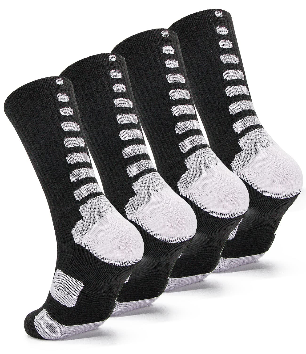 DILIBA Elite Basketball Socks with Cushion - High Performance Athletic Crew Socks for Men, Women & Youth - Perfect for Basketball, Running & Sports Training