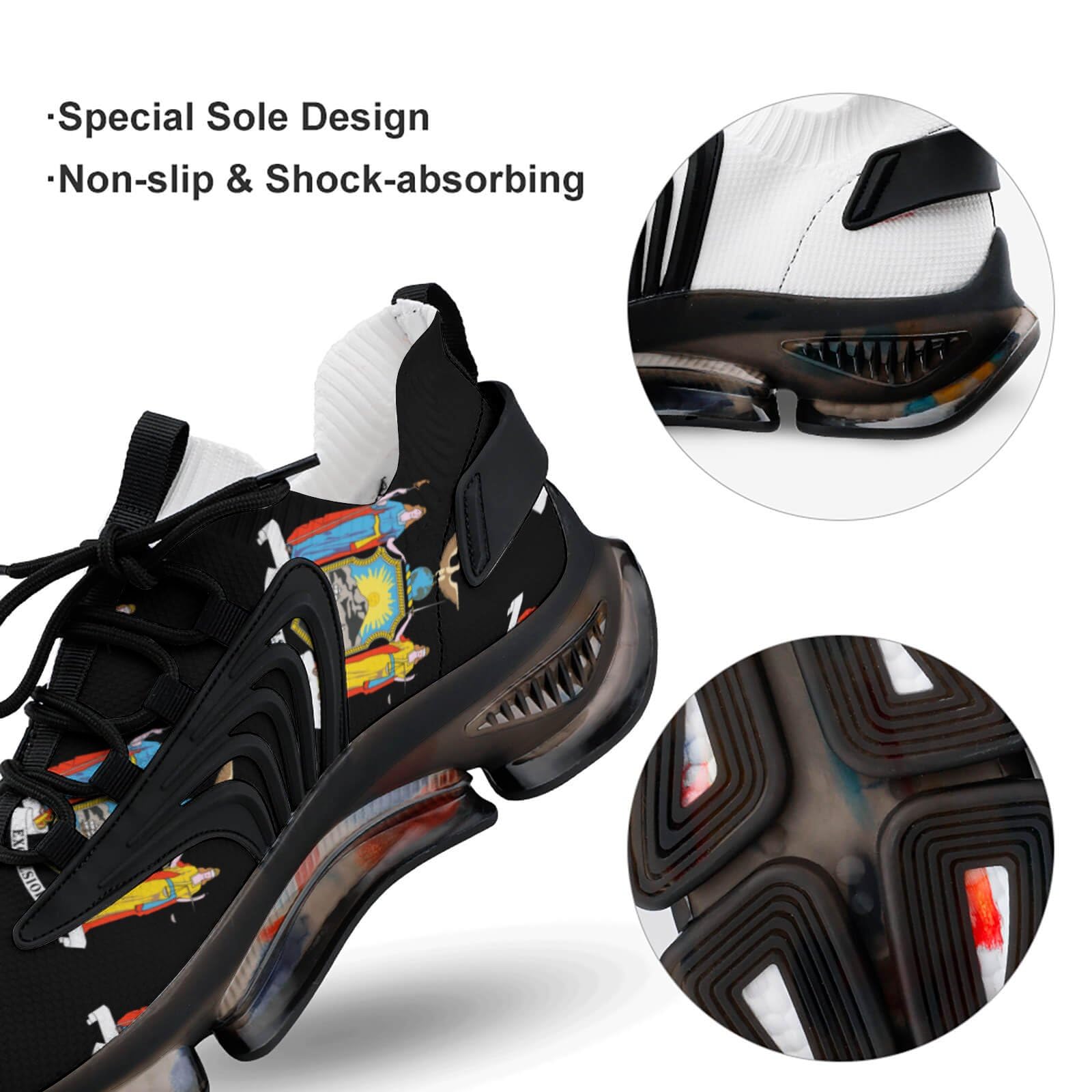 **New York Flag Men's Running Shoes - Lightweight Athletic Sneakers for Gym, Hiking & Outdoor Sports - Fashionable Comfort for Jogging & Training**