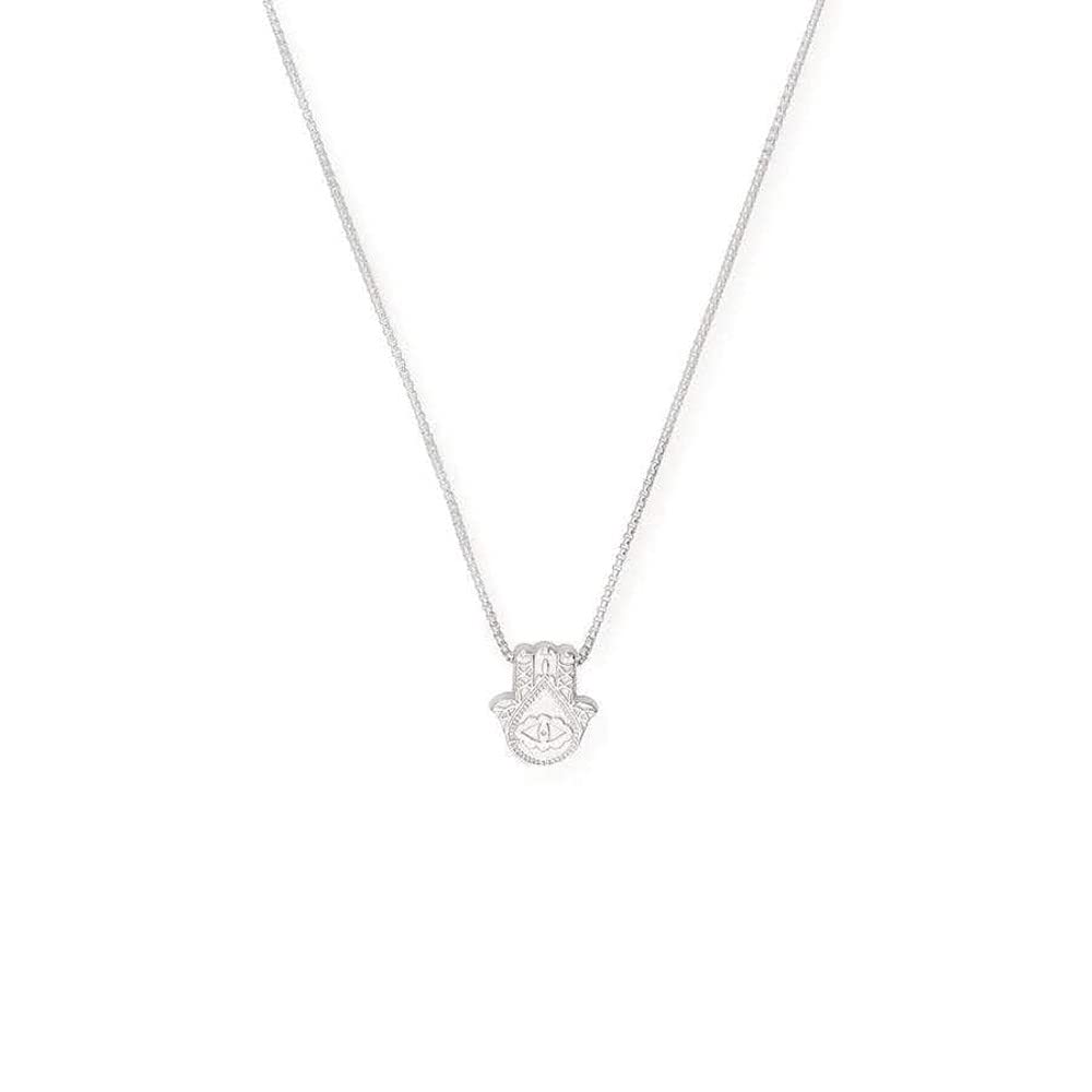 Alex and Ani Adjustable Hamsa Pendant Necklace for Women - Sterling Silver, 15-18 Inch, Symbol of Protection & Good Luck | Perfect for Spiritual Gifts, Everyday Wear & Special Occasions