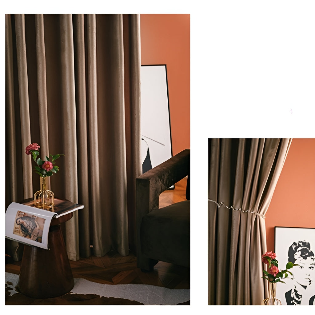 Blackout Curtains for Bedroom - Blakely Velvet Room Darkening Custom Drapes, Thermal Insulated & Noise Reducing Window Treatments for Home, Office, Nursery (100% Light Blocking) - Perfect for Shift Workers & Light Sleepers