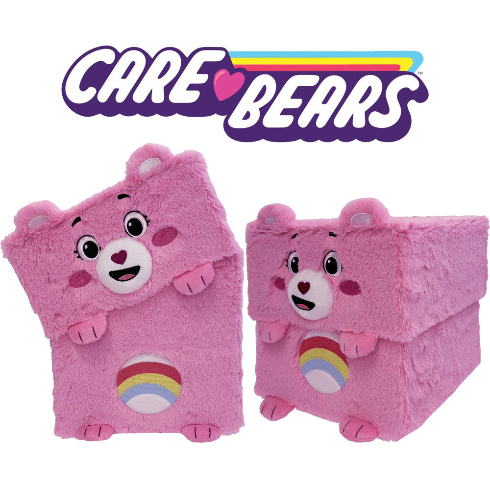 Care Bears Cheer Bear 8-Inch Pink Storage Bin - Cute Toy Organizer for Kids' Room, Playroom & Nursery - Perfect for Storing Plush Toys, Books & Accessories