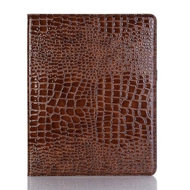Premium Leather iPad Pro 12.9 (2018) Case with Crocodile Pattern - Smart Cover with Auto Wake/Sleep & Apple Pencil Holder - Perfect for Work, Travel, and Home Office Use