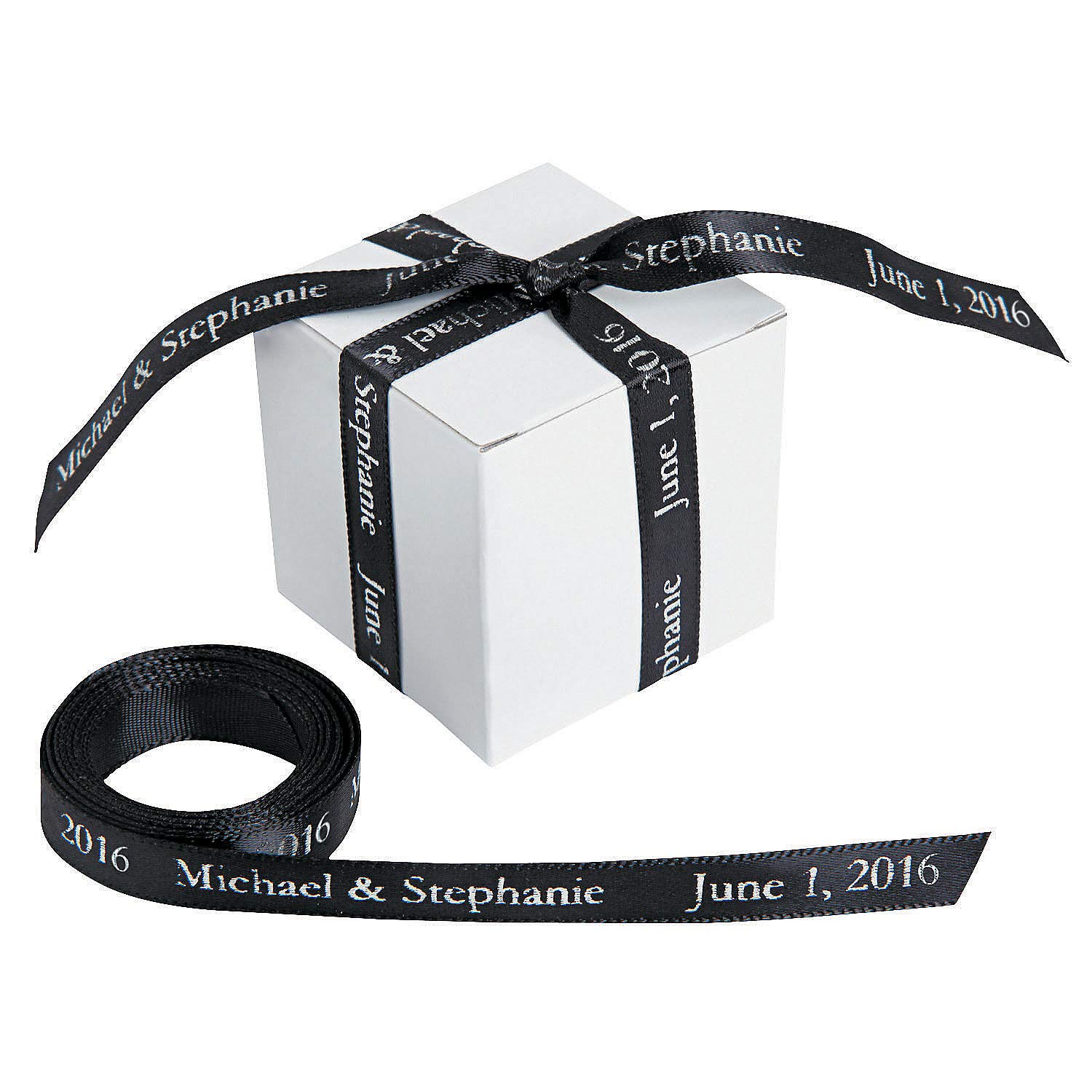 Custom Black Ribbon 3/8 Inch Width - Premium Crafting Ribbon for Gift Wrapping, Scrapbooking & DIY Projects - 1 Piece Ribbon for Personalized Gifts, Wedding Decor & Party Favors