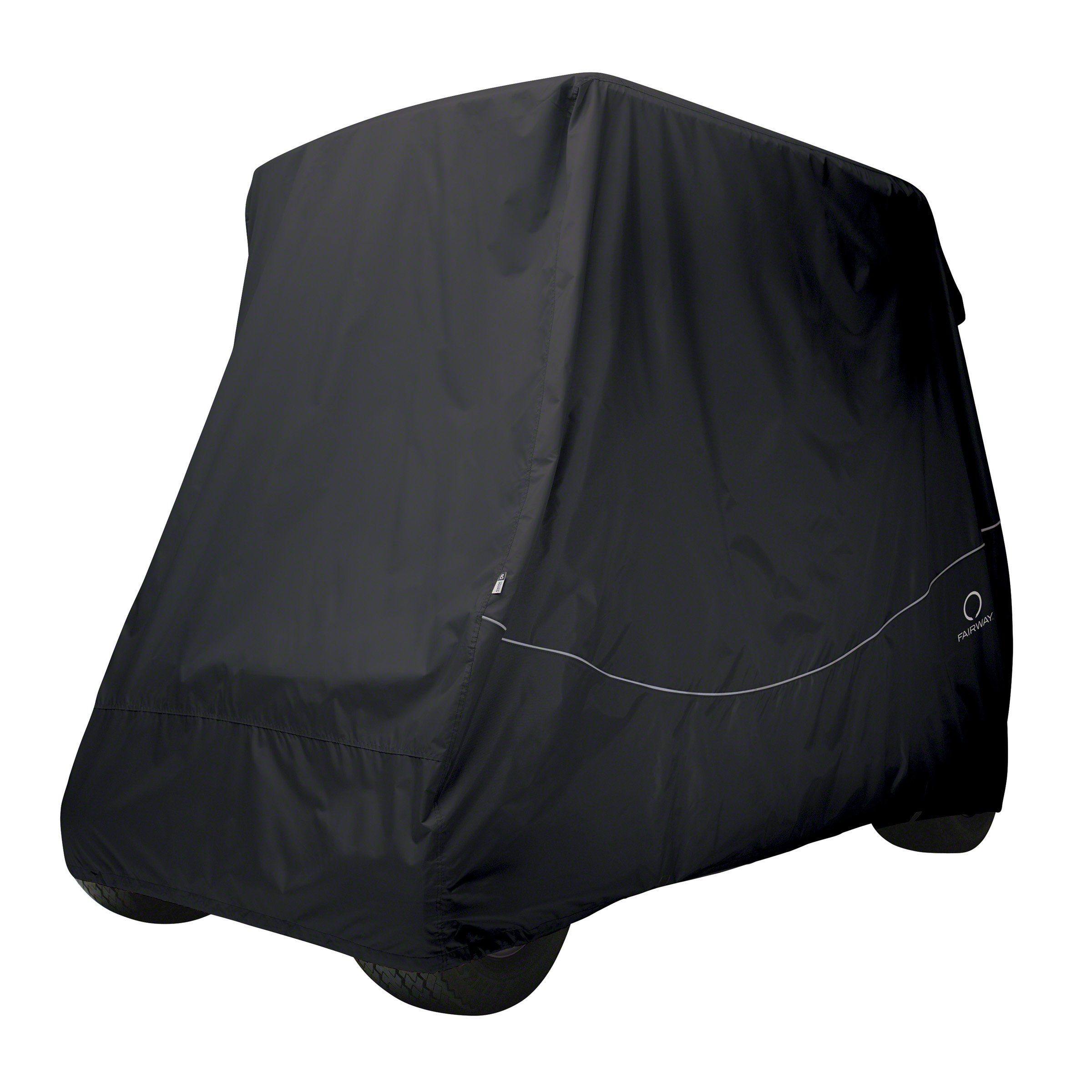 Classic Golf Cart Cover for 4-Person, Black - Quick-Fit Protection on Fairway
