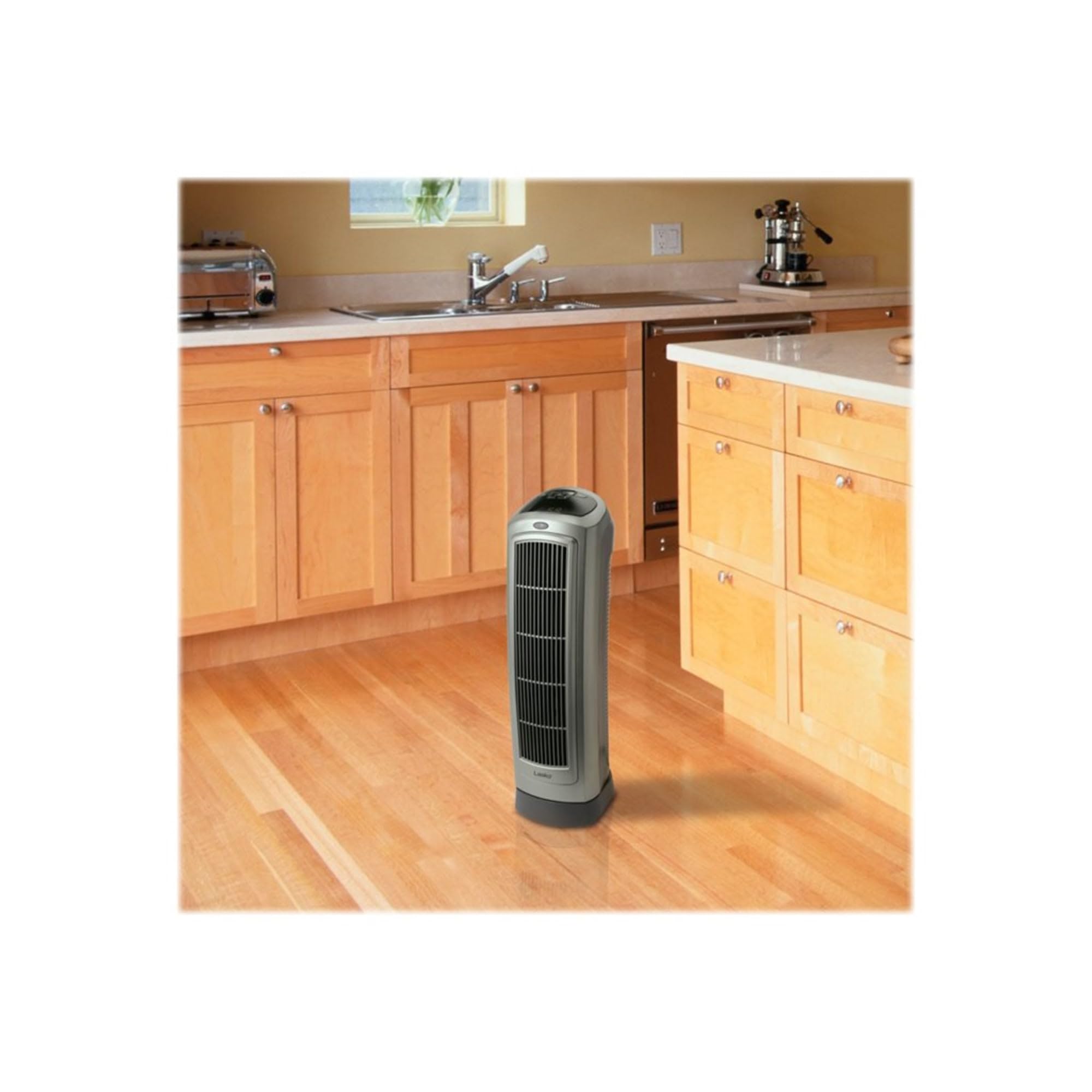 Lasko 1500W Portable Oscillating Ceramic Tower Space Heater with Digital Display & Remote Control - 2 Heat Settings, 8-Hour Timer, Overheat Protection - Perfect for Bedroom, Office, Living Room (Gray)
