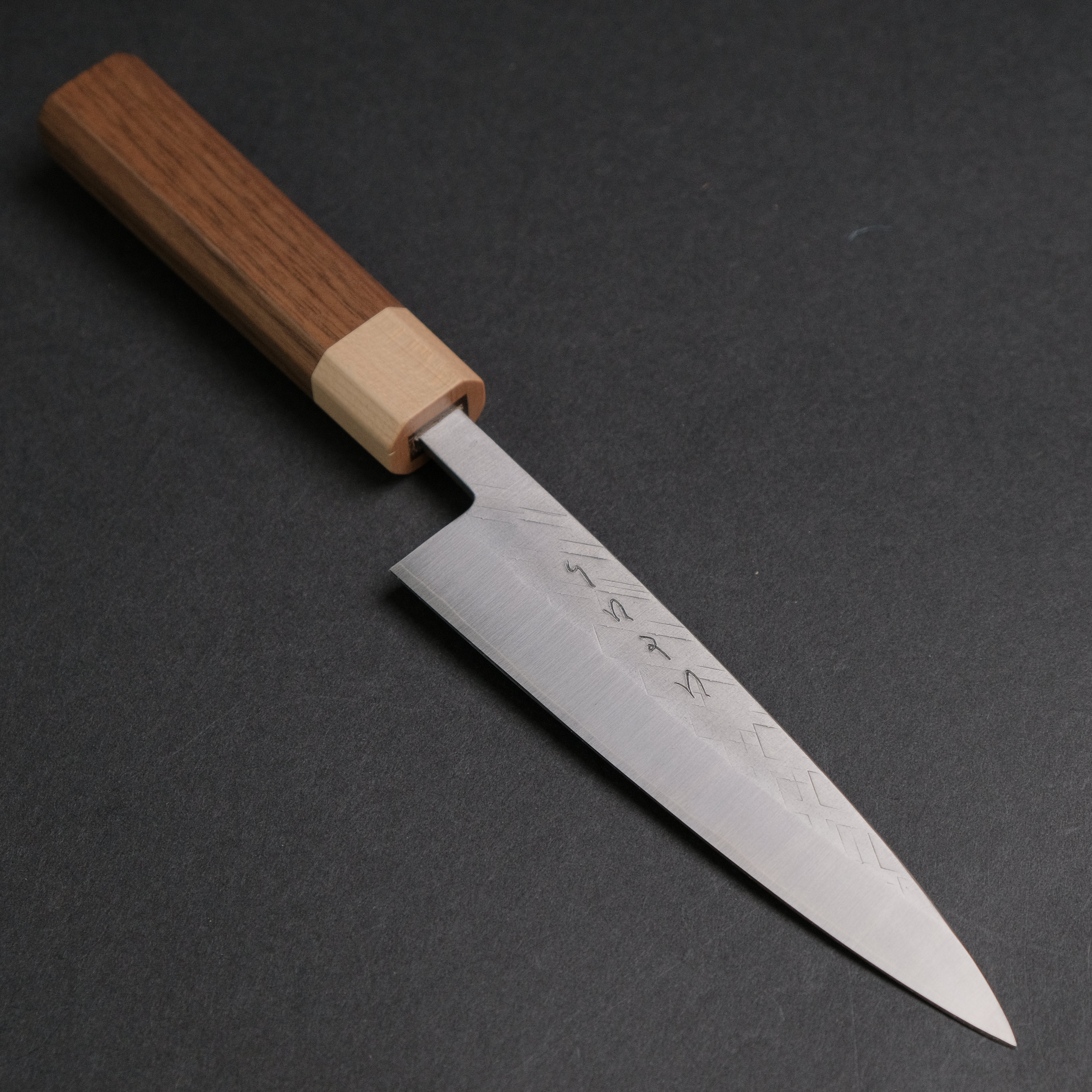 Hitohira TD SLD Tsuchime Petty Knife 135mm - Japanese Stainless Steel Blade with Walnut Handle - Perfect for Slicing, Peeling & Precision Kitchen Tasks