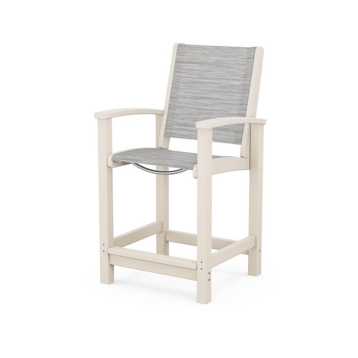 POLYWOOD Coastal Counter Chair - Durable Outdoor Bar Stool for Patio, Deck & Poolside - Weather-Resistant & Low Maintenance
