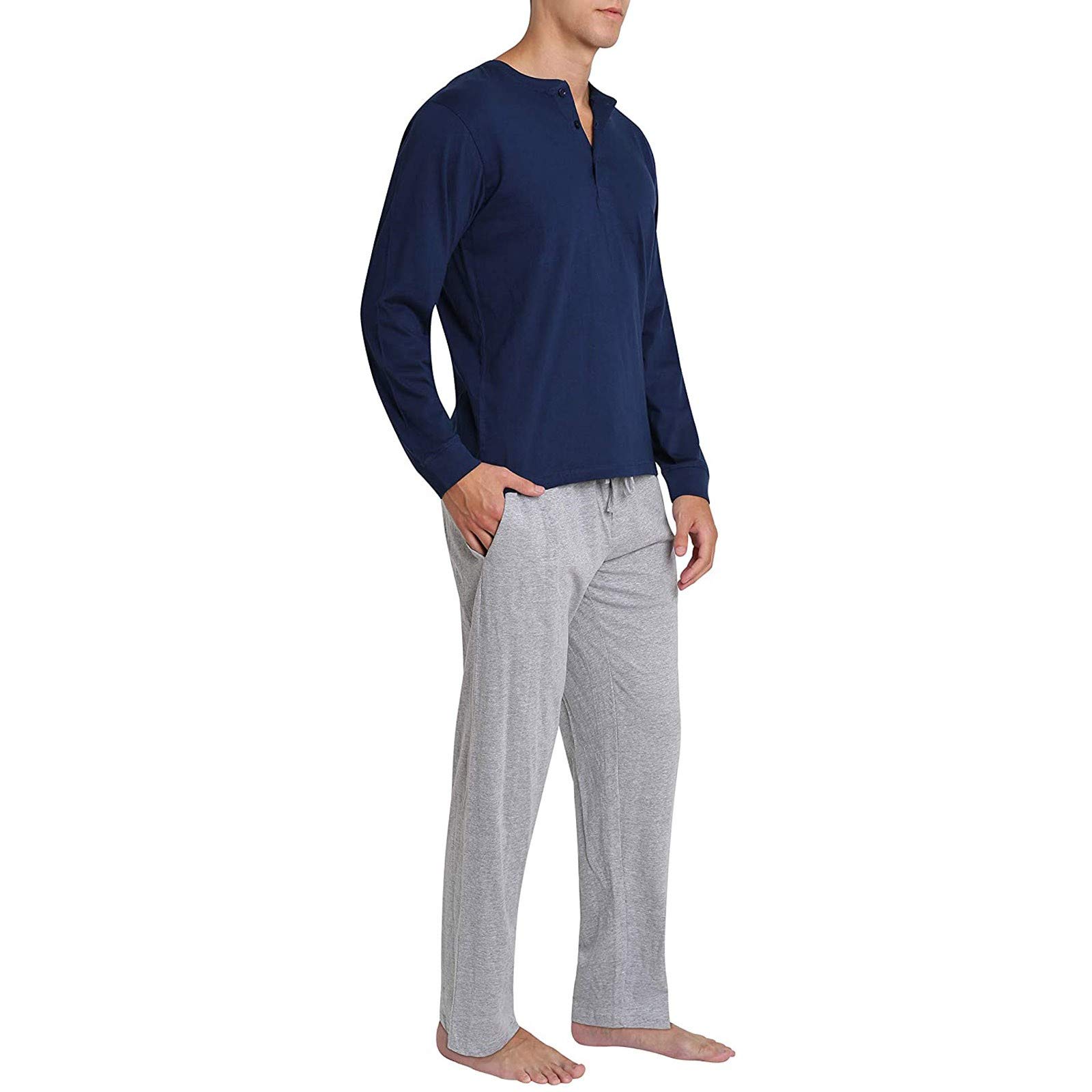 Women's & Men's Long Sleeve Button-Up Tracksuit Set - 2 Piece Matching Pajama Outfit for Summer | Comfortable Sleepwear & Lounge Wear for Couples