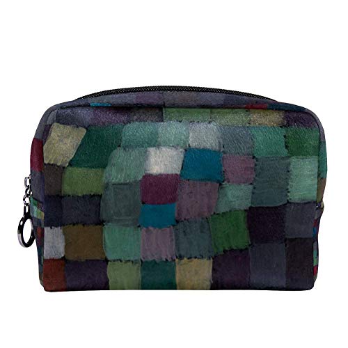 Paul Klee Inspired Architecture Design Makeup Pouch - Multifunctional Travel Cosmetic Bag & Toiletry Organizer for Women | Perfect for Makeup Brushes, Lipsticks, and Skincare Essentials on Vacation