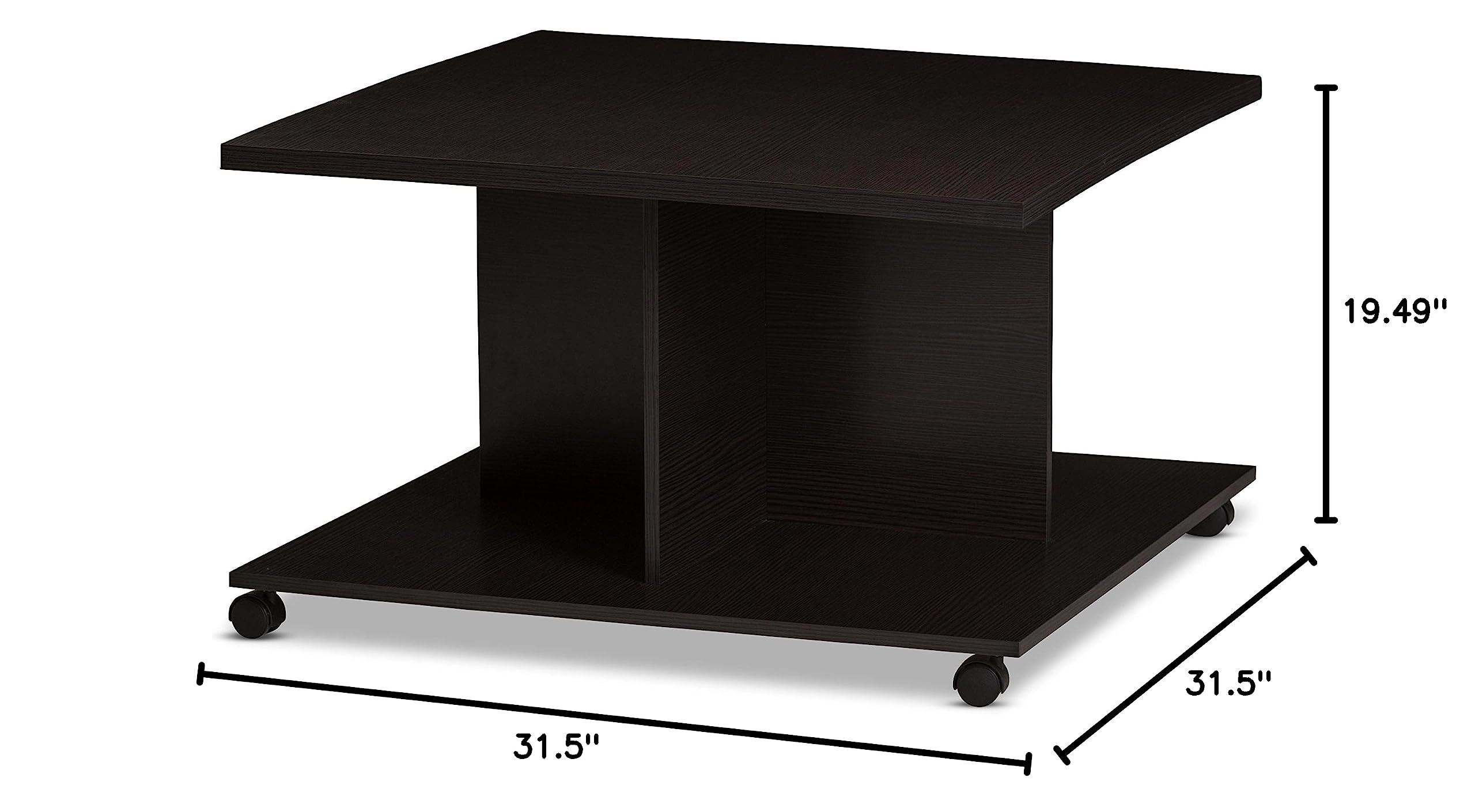 Baxton Studio Elstra Modern Coffee Table - Wenge Dark Brown Finish for Living Room, Lounge & Office Decor