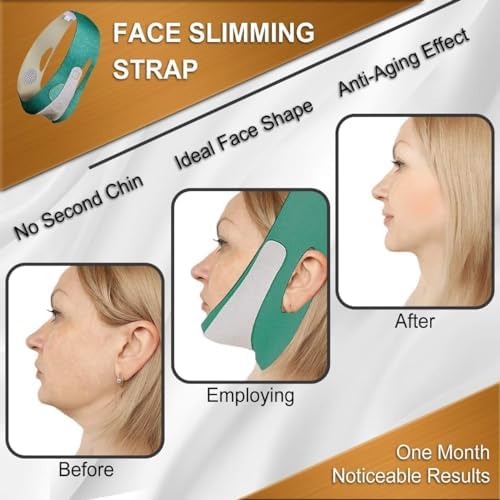 MILOMANIYA Double Chin Reducer & V-Line Face Lift Mask - Breathable Anti-Wrinkle Slimming Belt for Jaw Contouring & Firming | Perfect for Home Spa, Facial Massage & Beauty Routine