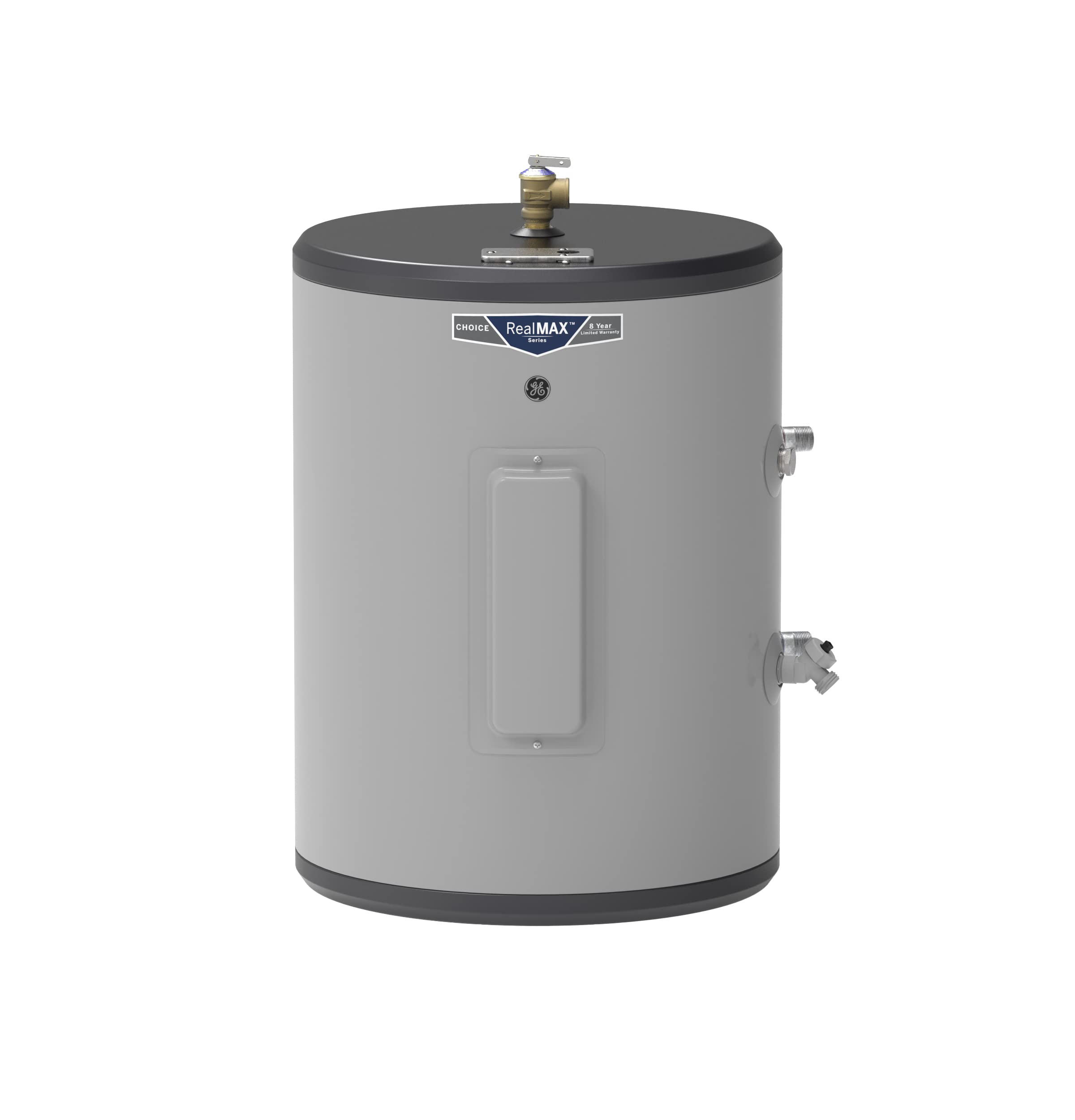GE Appliances 18 Gallon Electric Water Heater - Adjustable Thermostat & Drain Valve, Side Port Lowboy Design, 240V Point of Use Water Heater for Small Homes, Apartments, and Office Spaces