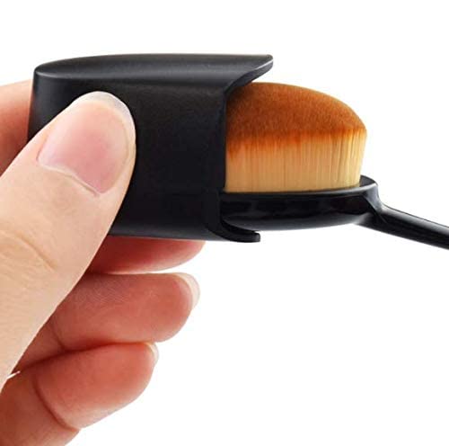 Belicia 2-Piece Professional Oval Loose Powder & Foundation Makeup Brush Set - Perfect for Blending Liquid, Cream & Powder Cosmetics | Ideal for Contouring, Highlighting & Flawless Finish Makeup Application