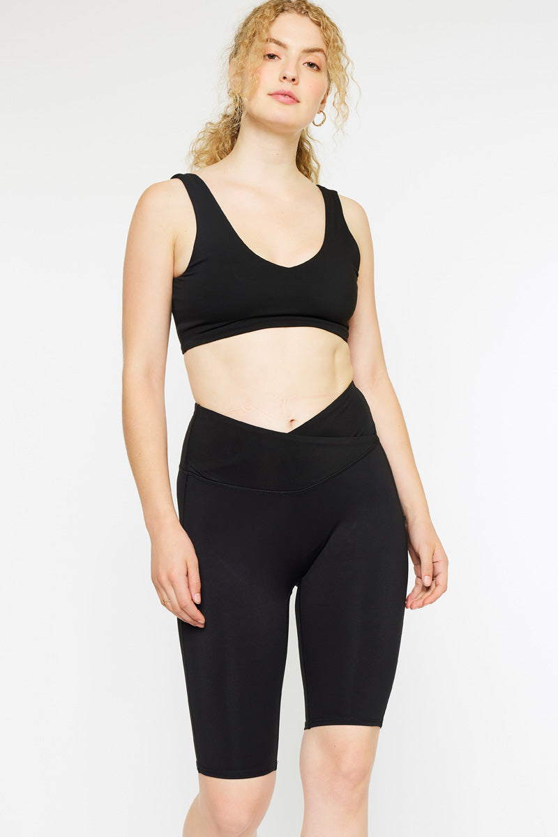Neptune Mid Rise Active Shorts for Women - High Waist Yoga Running Workout Shorts with Pockets - Perfect for Gym, Jogging, and Lounge Wear