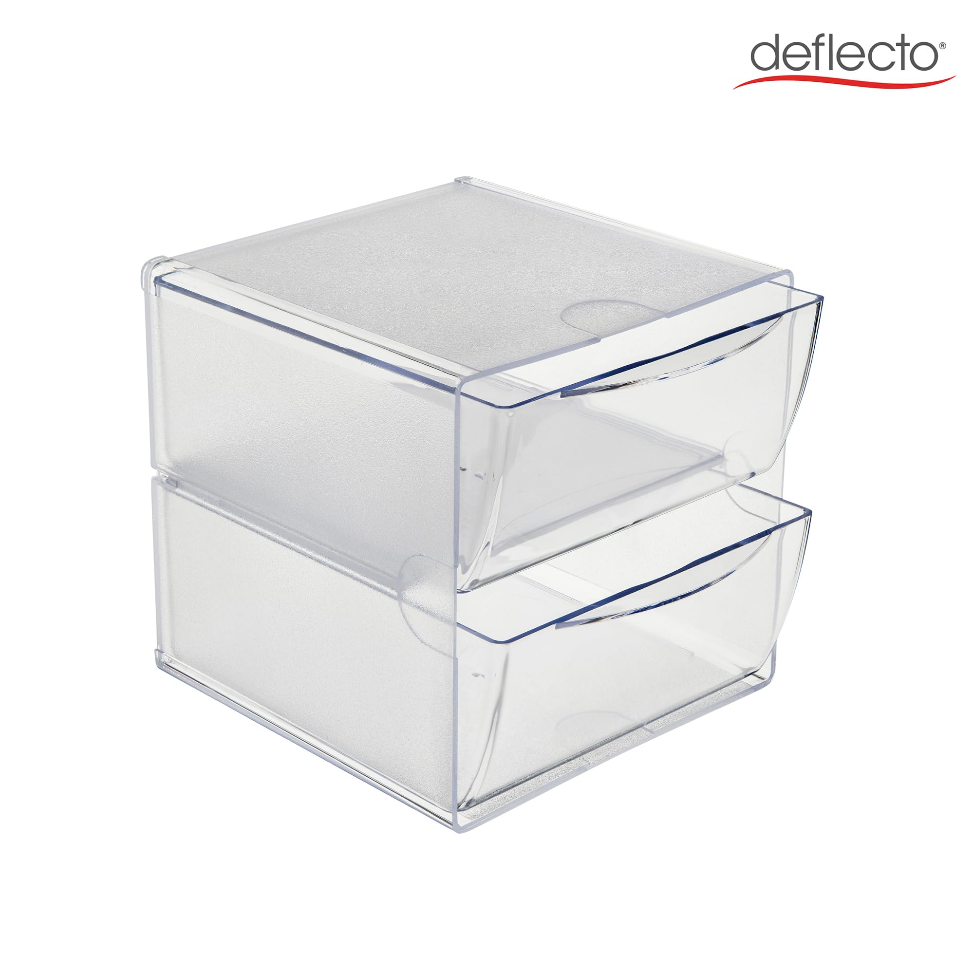 Deflecto Stackable Cube Organizer - 6 Pack Plastic Storage Bins for Home & Office Organization - Perfect for Shelves, Closet, Kids Toys, Books & Craft Supplies