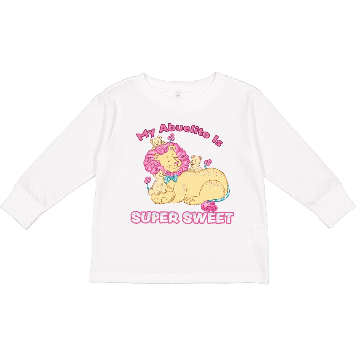 Inktastic Super Sweet Cotton Candy Toddler Long Sleeve T-Shirt - Cute Grandpa Gift for Boys & Girls - Perfect for Family Photos, Birthdays & Grandparents Day