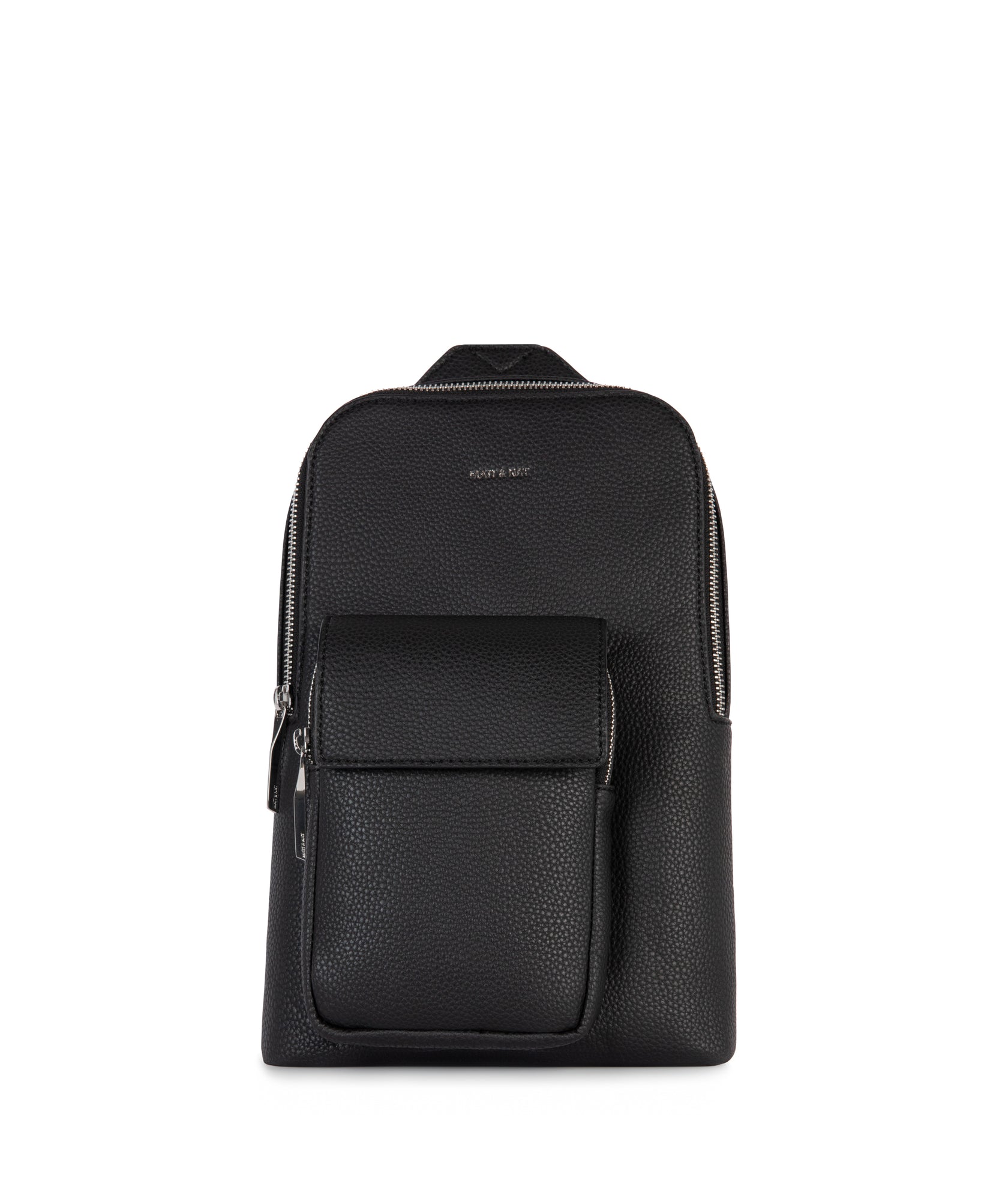 Matt & Nat Allar Sling Bag - Waterproof Vegan Leather Crossbody Bag for Men & Women - Perfect for Travel, Gym & Everyday Use (Black)