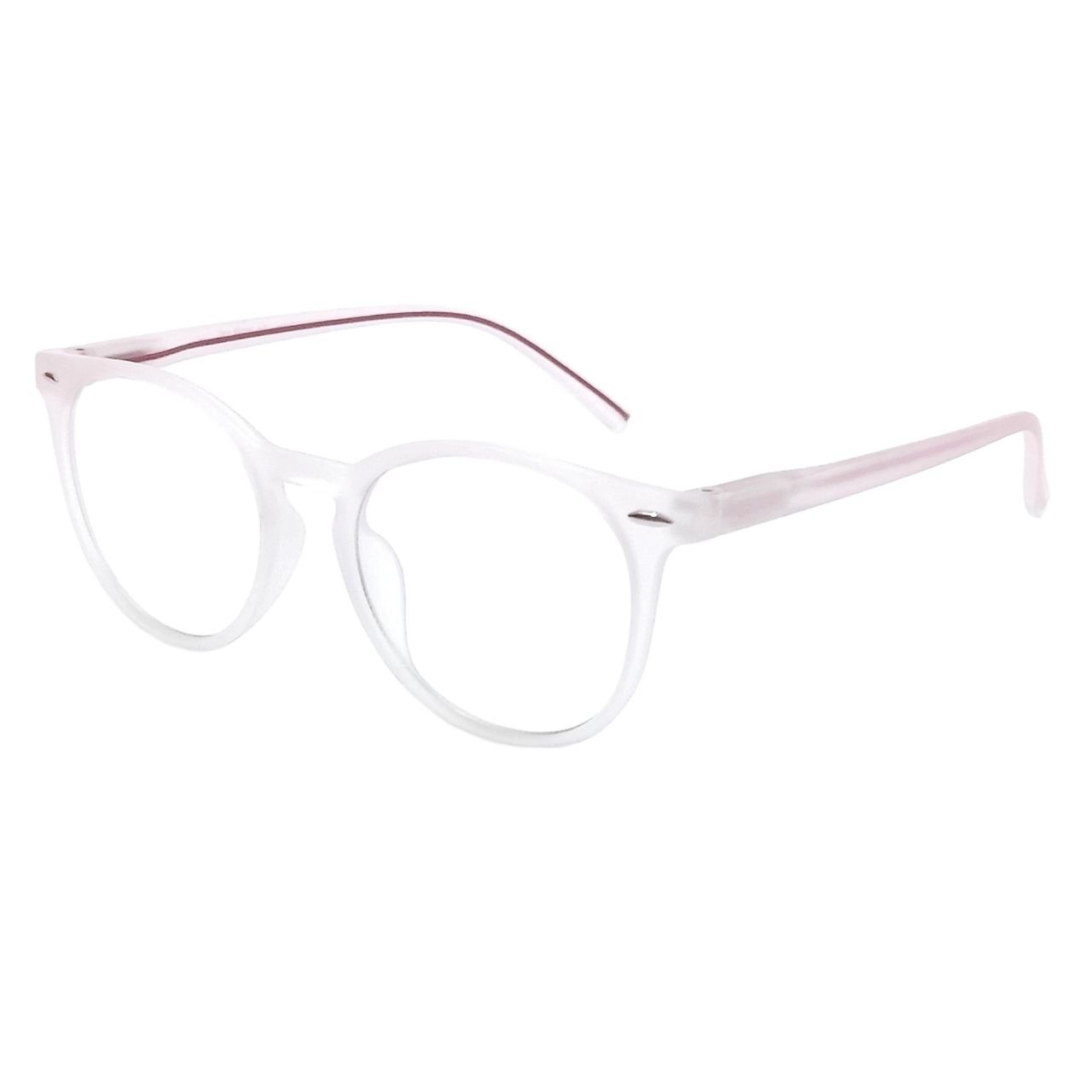 Anti Blue Light Glasses - Round Frosted Transparent Frame for Computer & Screen Use - Reduce Eye Strain & Improve Sleep - Perfect for Office, Gaming & Nighttime Reading