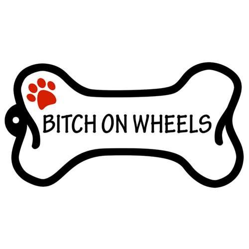 Durable Bone-Shaped Car Keychain - Bitch ON Wheels - Perfect for Car Enthusiasts & Pet Lovers - Great Gift for Drivers & Dog Owners
