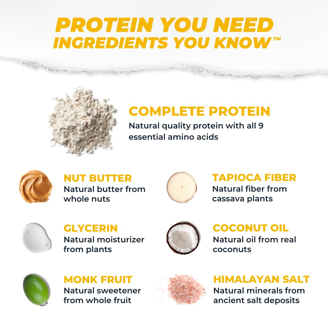 Atlas Protein Bar - High Protein Snack with 20g Protein, Low Sugar (1g), Gluten Free, Clean Ingredients - Almond Chocolate Chip Flavor (12 Count Pack) - Perfect for Gym, Hiking & Healthy On-the-Go Nutrition