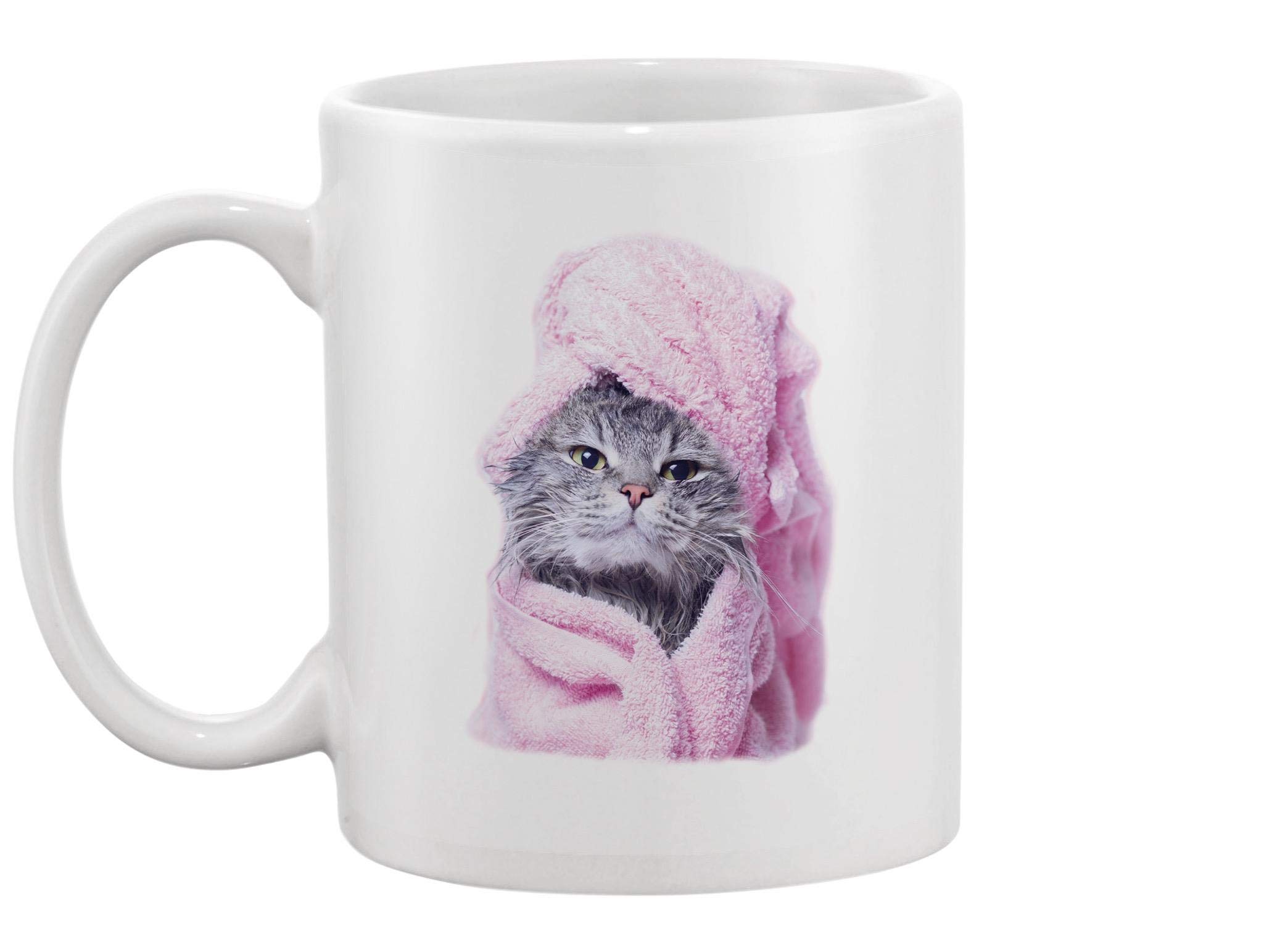 Smartprints Cute Kitten After Bath Ceramic Coffee Mug - Perfect Gift for Cat Lovers, Tea & Coffee Drinkers at Home or Office