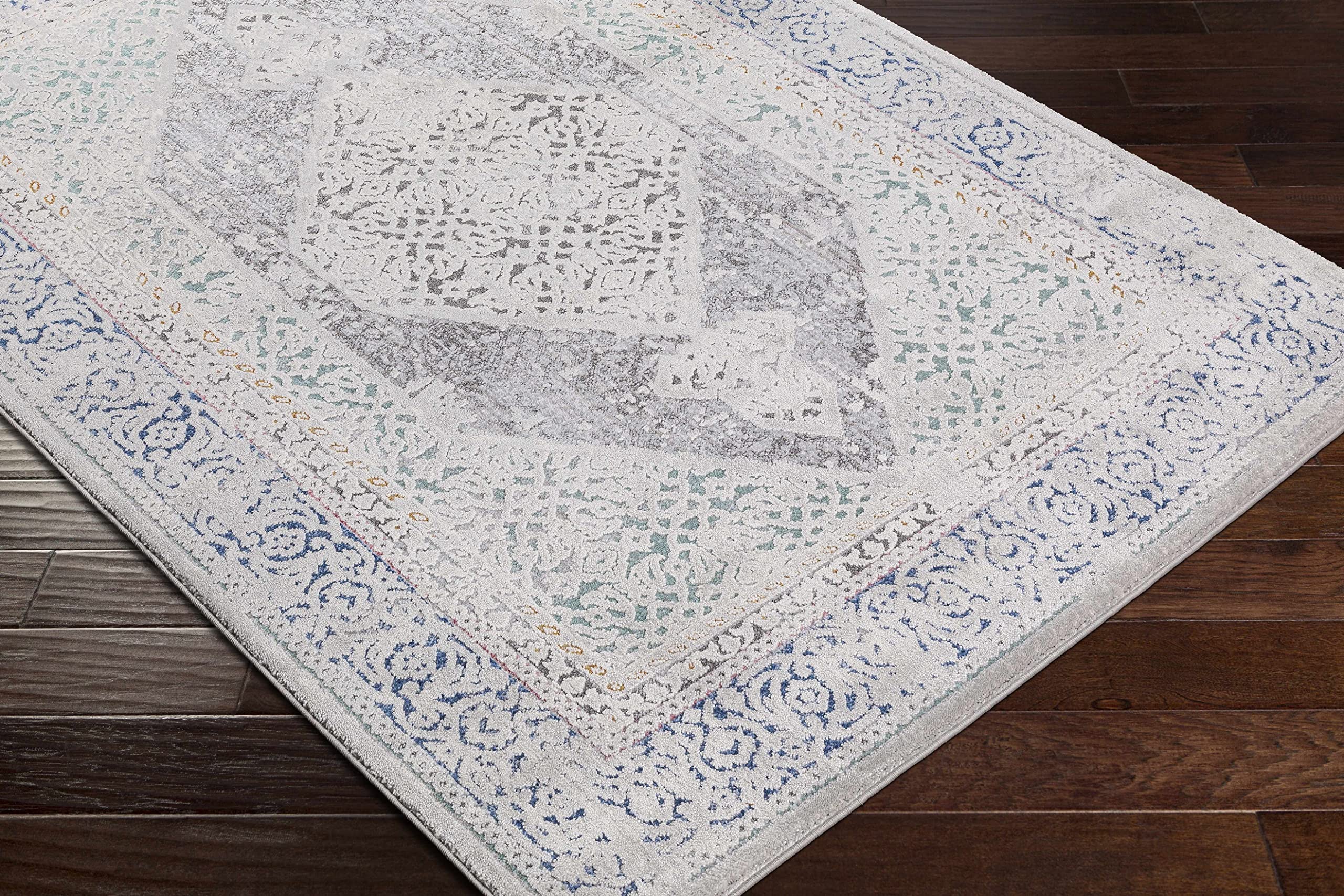 Premium Hauteloom Laplace Traditional Area Rug - Blue, Sage, Mustard - 8'10