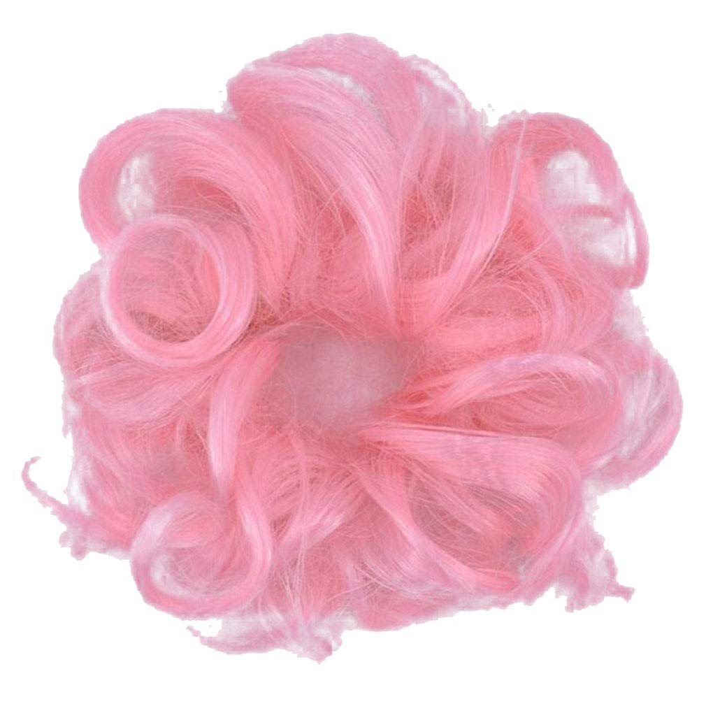 Junhouse Women's Messy Hair Scrunchies & Bun Extensions - Curly Wavy Hair Pieces for Updo, Ponytail & Chignon Hairstyles | Hair Donut & Accessories for Everyday, Party & Wedding Styling