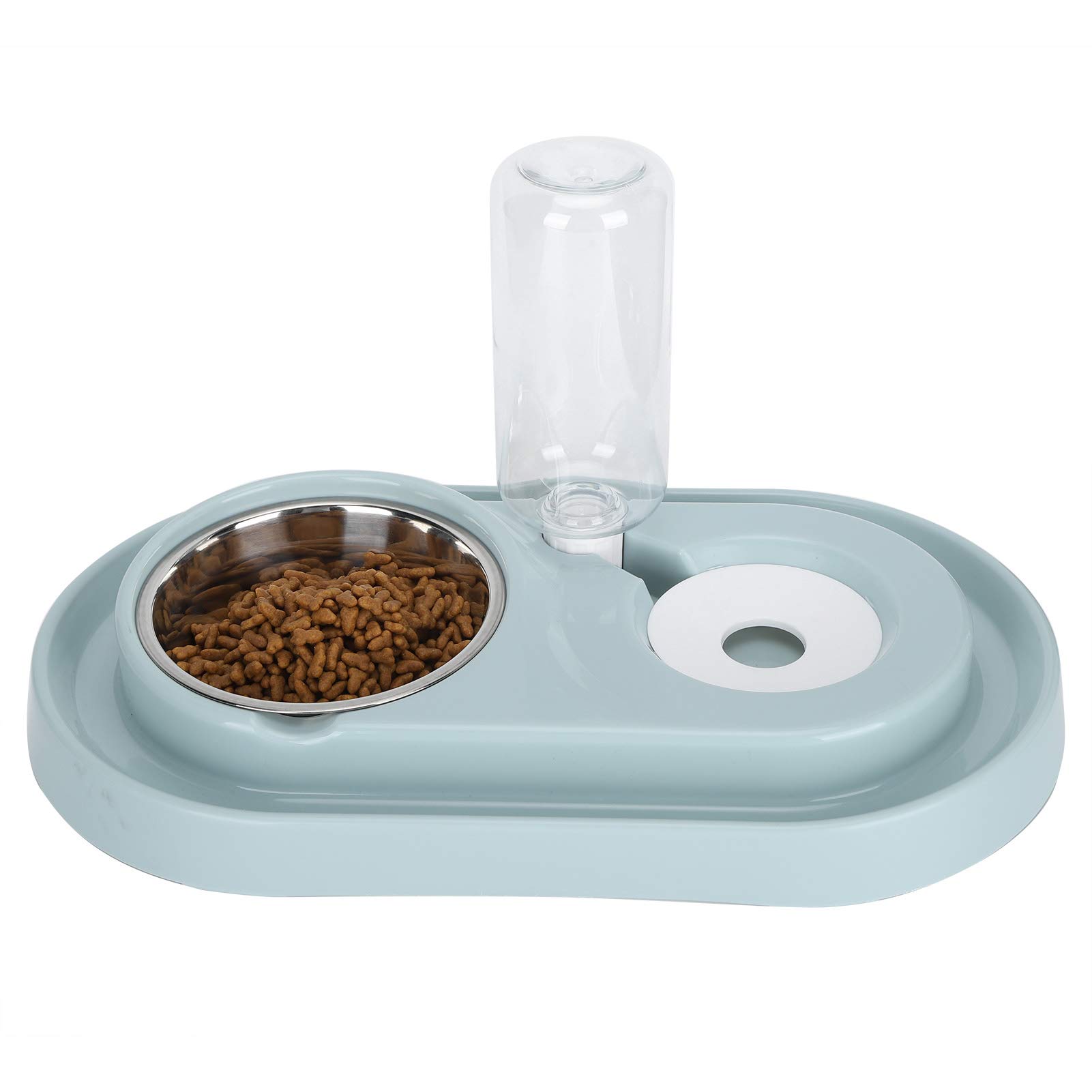 Automatic Pet Water Feeder & Dispenser - Smart Dog & Cat Bowl with Water Cup for Home - Blue | Ideal for Travel, Crate Training & Multi-Pet Households