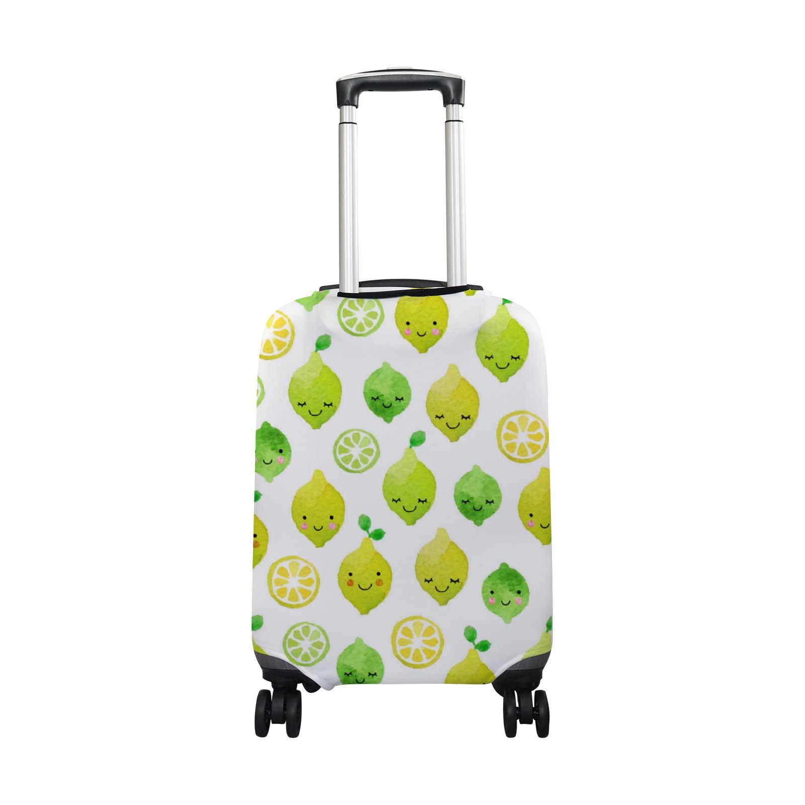 Hand Drawn Watercolor Fruits Luggage Cover - Cute White Travel Suitcase Protector for 29-32 Inch Trolley Cases | Lightweight Washable Polyester Fiber Elastic Cover | Perfect for Air Travel, Vacation & Business Trips