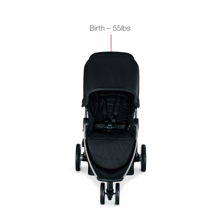 Britax B Lively Lightweight Stroller for Babies & Toddlers - Compact Fold, Adjustable Canopy, All-Terrain Wheels - Perfect for Travel, Shopping & Daily Walks