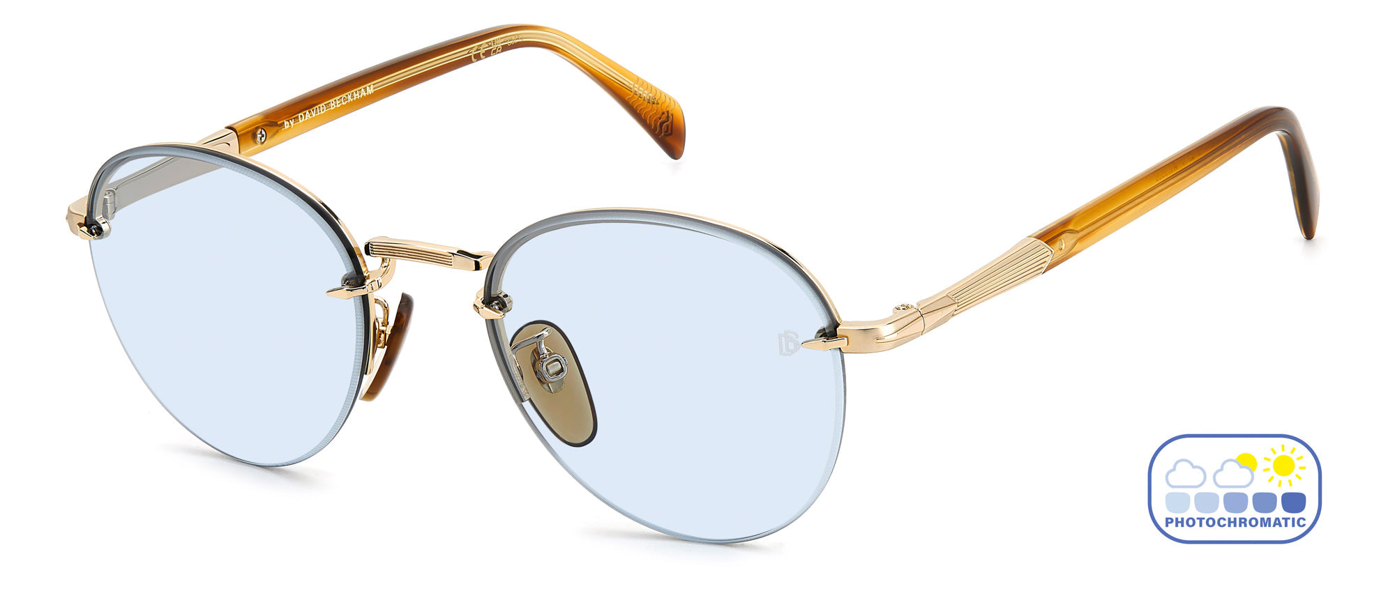 David Beckham DB1173/S Sunglasses - Polarized Aviator Style for Men & Women - Perfect for Driving, Travel & Outdoor Activities