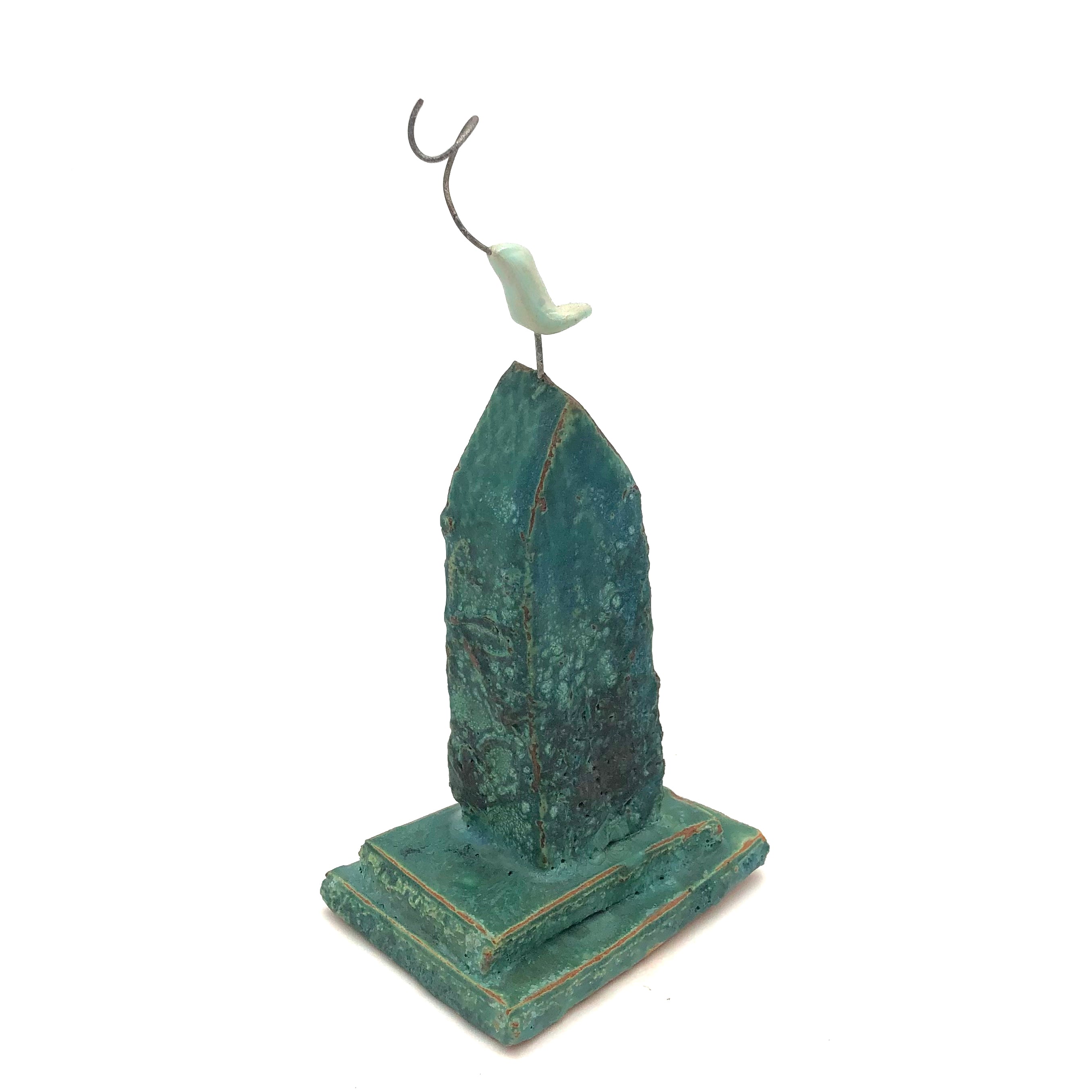 Cathy Broski Handmade Ceramic Sculpture - Songbird House Bird Feeder for Garden Decor (Assorted Designs) | Outdoor Yard Art & Unique Gift Idea