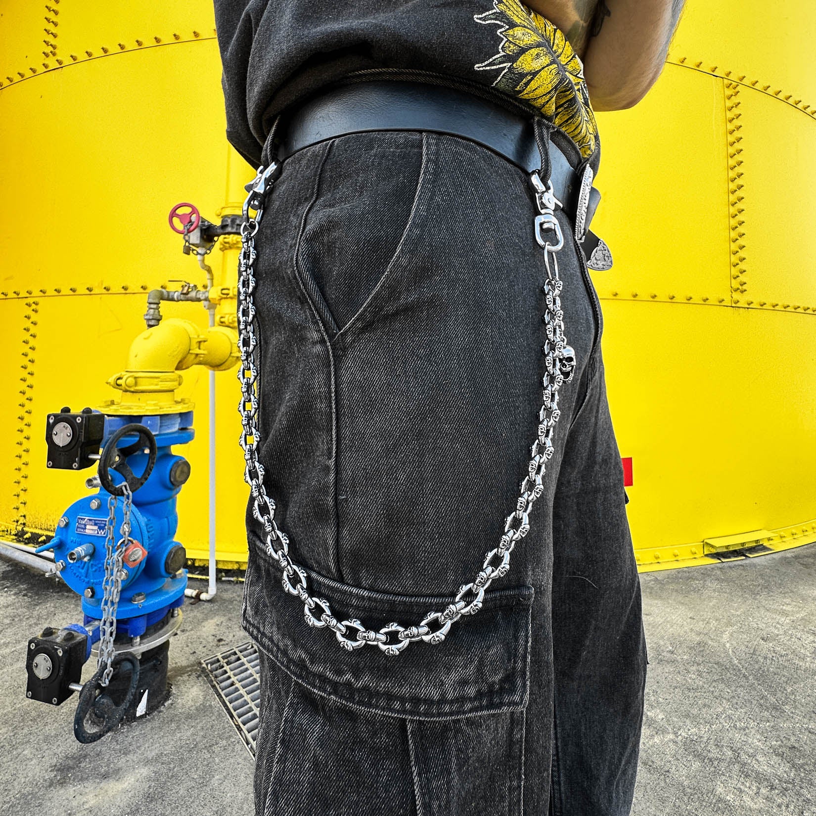 Boneyards Skull Wallet Chain - Punk Rock Gothic Accessory for Men & Women | Perfect for Bikers, Concerts, and Everyday Streetwear