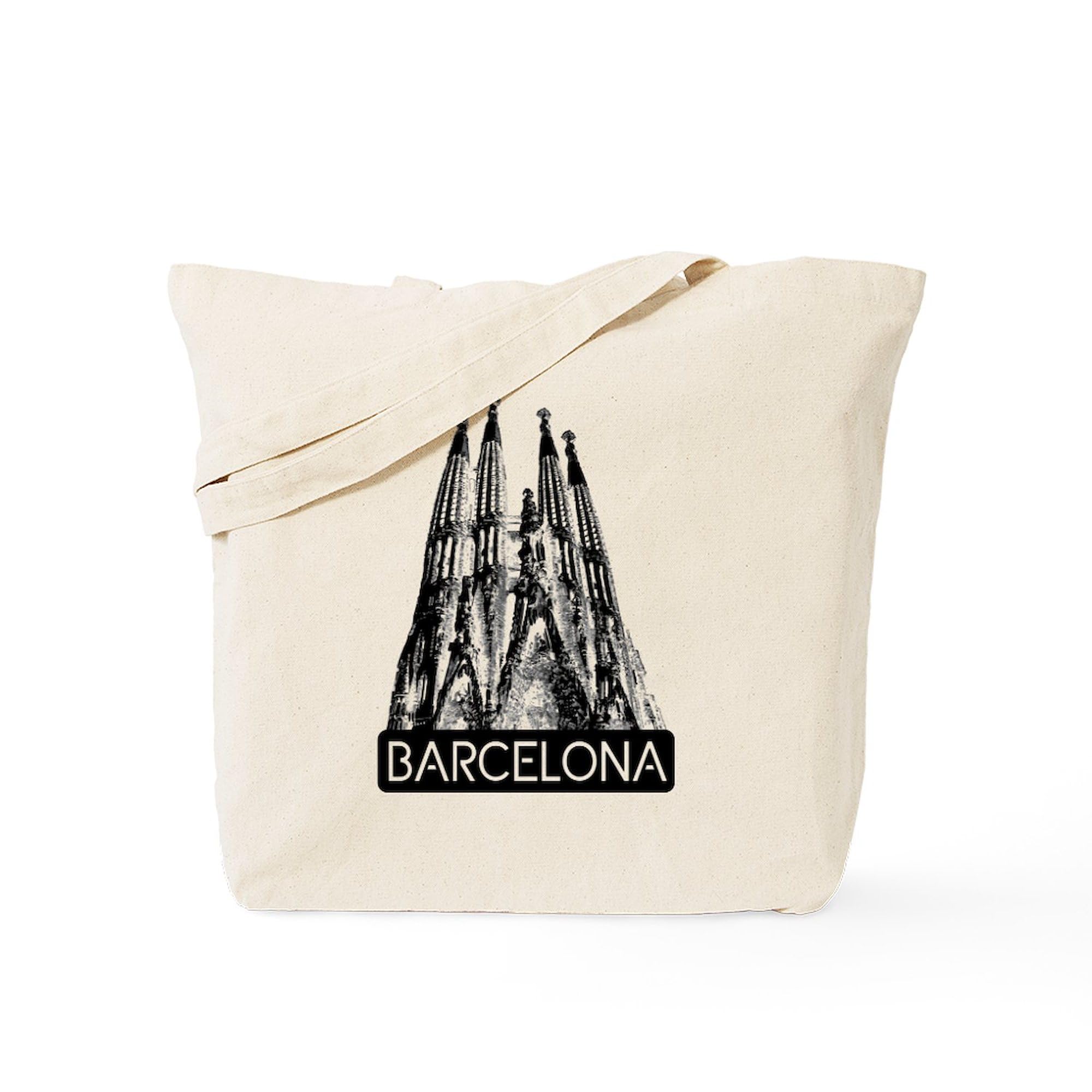 Barcelona Sagrada Familia Canvas Tote Bag - Reusable Natural Shopping Bag for Groceries, Beach & Travel | Eco-Friendly Gift Idea