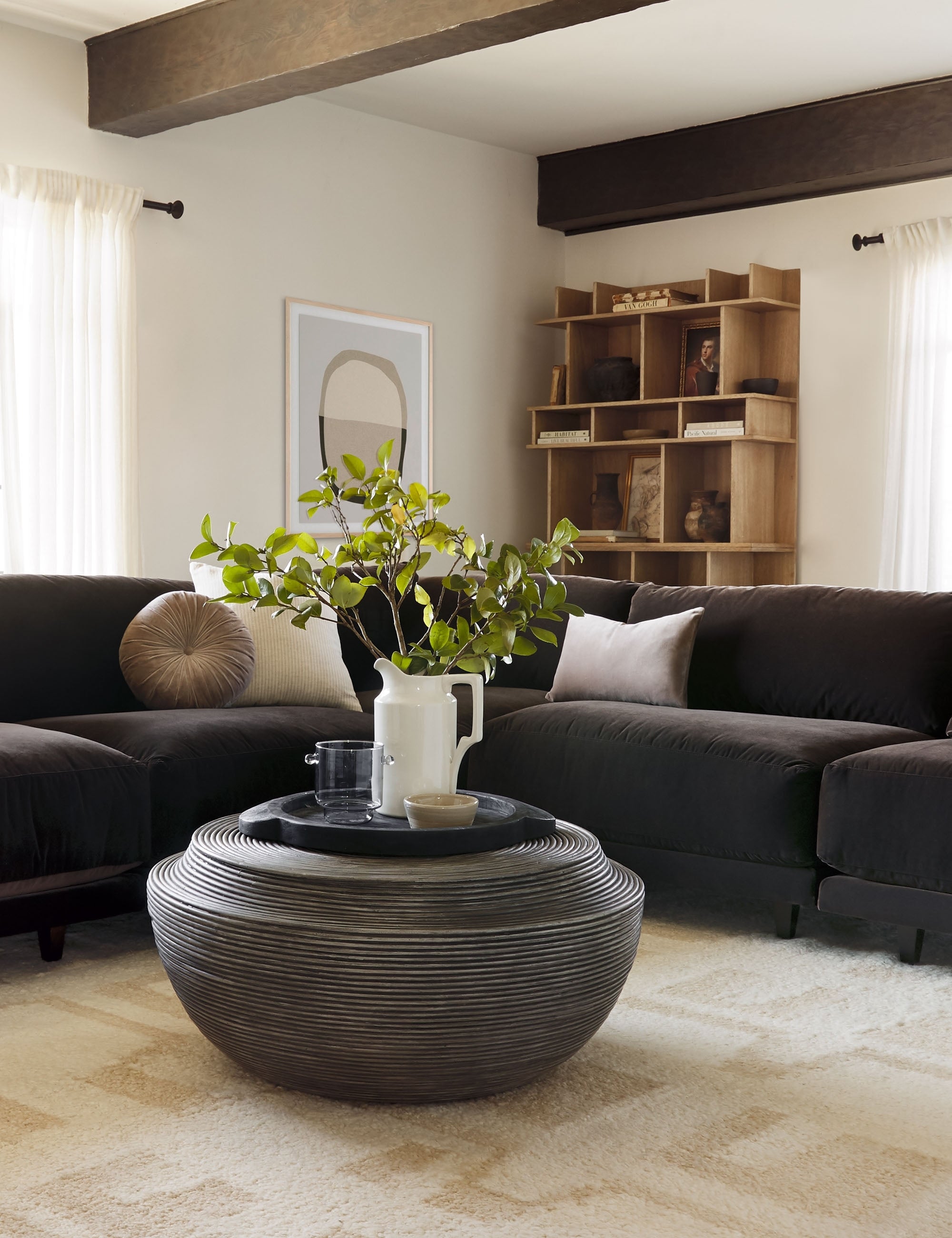 Modern Round Coffee Table by Arteriors - Stylish Living Room Centerpiece for Home Decor & Entertaining