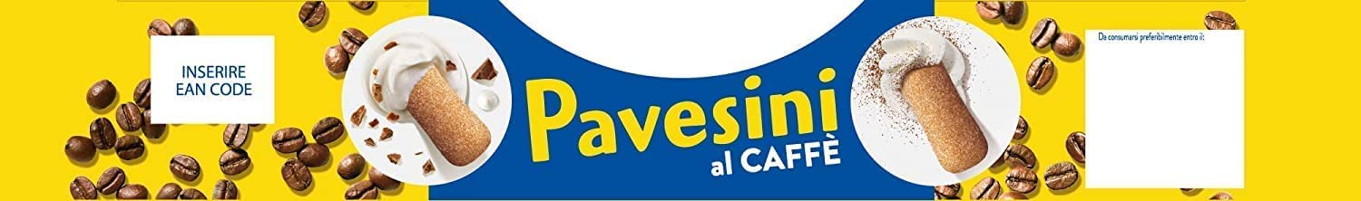 Pavesi Pavesini al Caffe Light Snack Biscuits 200g - Italian Coffee-Flavored Cookies for Breakfast, Snacking & Gift Giving