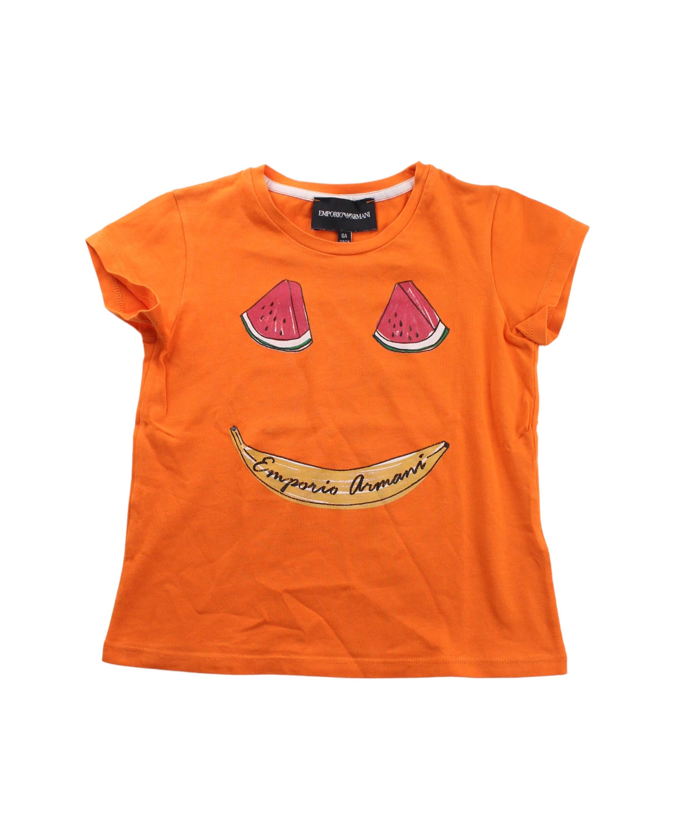 Armani Short Sleeve T-Shirt for Boys 6T - Premium Cotton Casual Tee for Kids | Perfect for School, Playdates & Everyday Wear