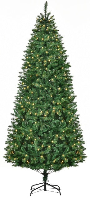 7.5' Slim Devon Fir Pre-Lit Artificial Christmas Tree - Perfect for Small Spaces, Apartments & Cozy Holiday Decor