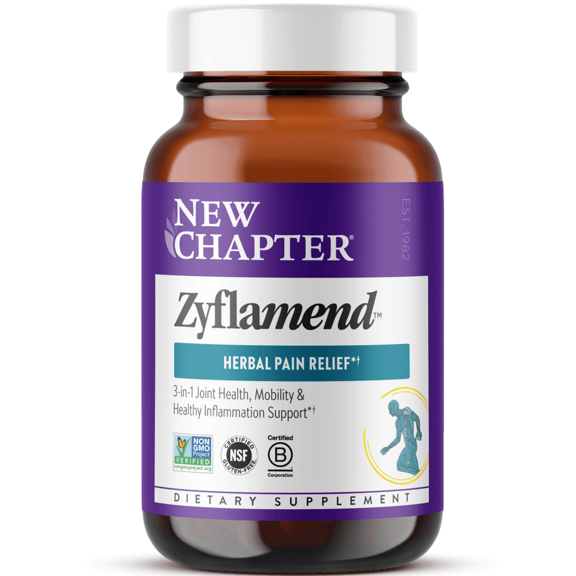 New Chapter Zyflamend 120 Veggie Caps - Herbal Joint Support Supplement for Inflammation Relief & Mobility - Perfect for Active Lifestyles & Daily Wellness